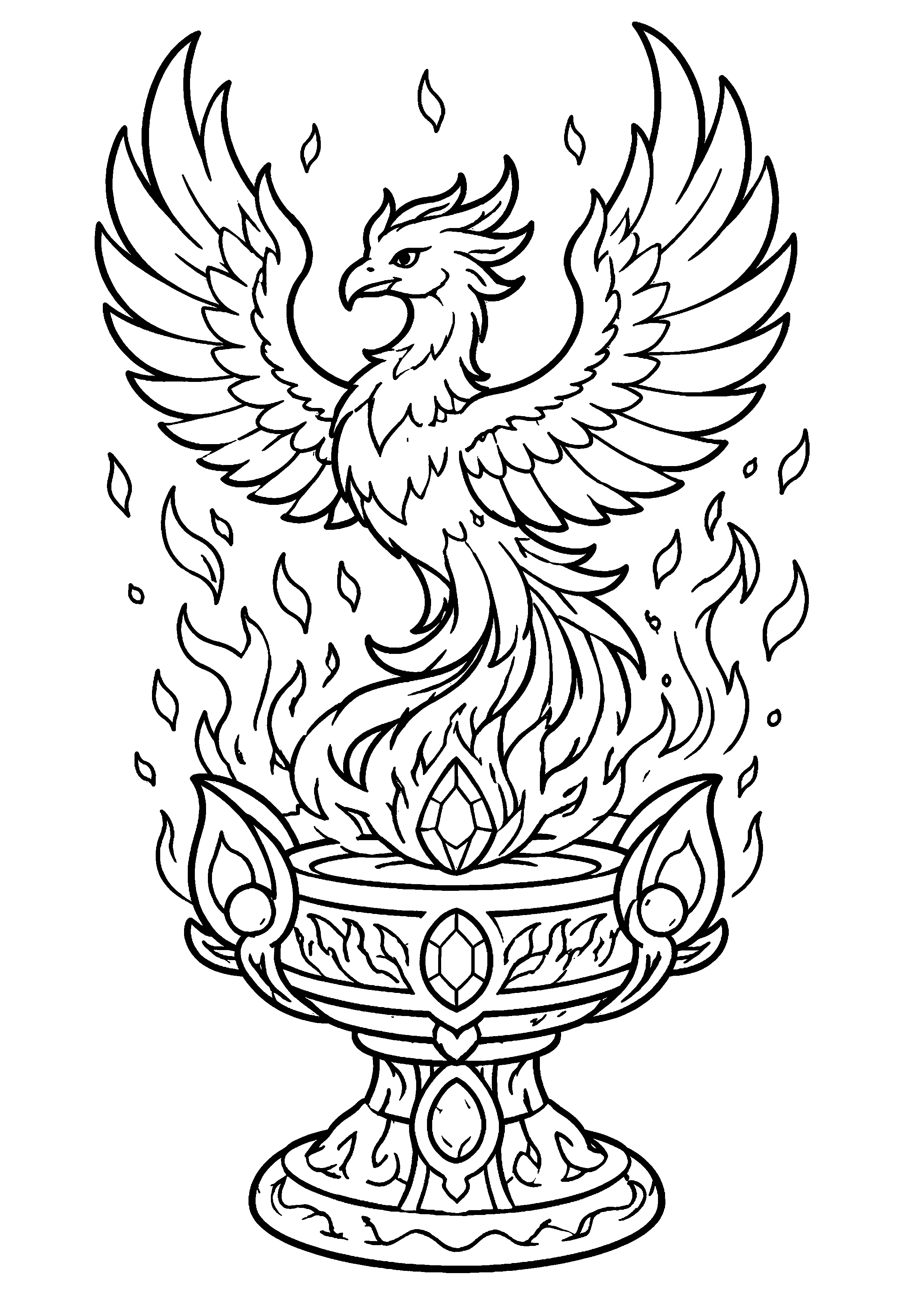 Coloriage Phénix à imprimer – dessin n°9