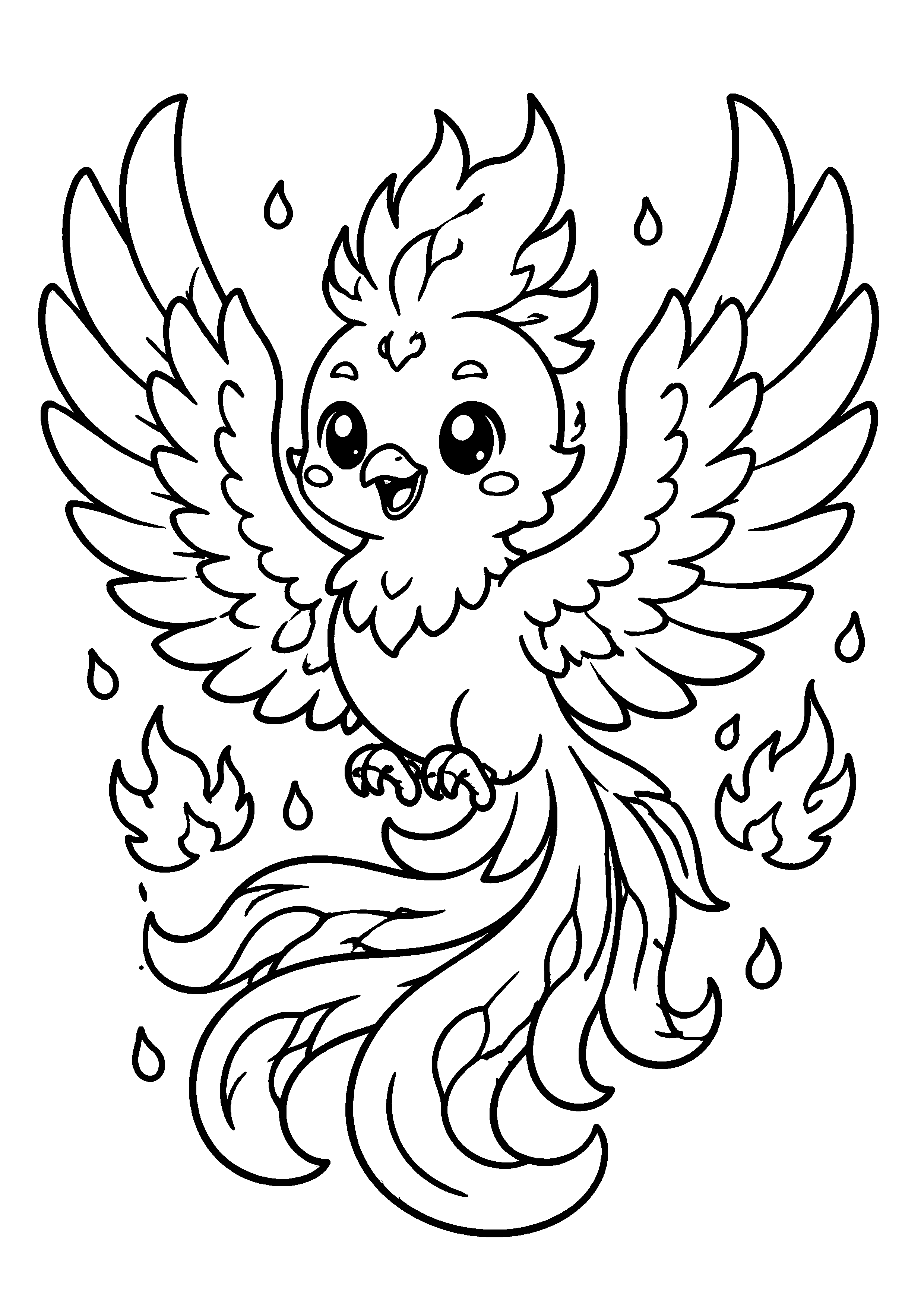 Coloriage Phénix à imprimer – dessin n°12
