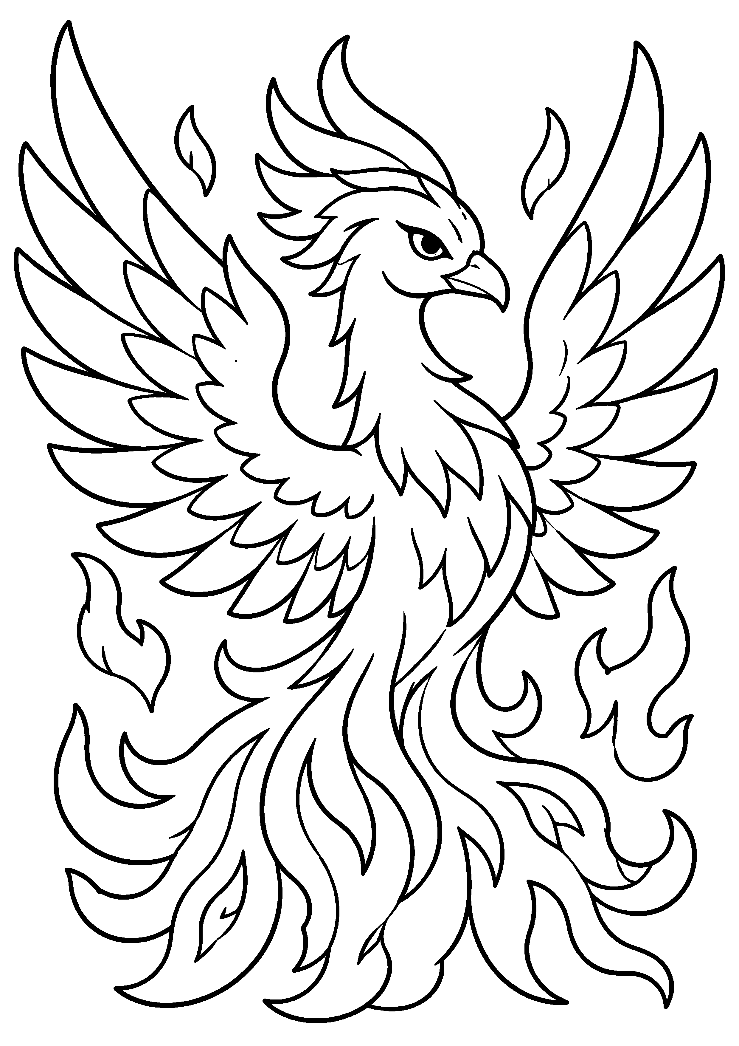 Coloriage Phénix à imprimer – dessin n°14