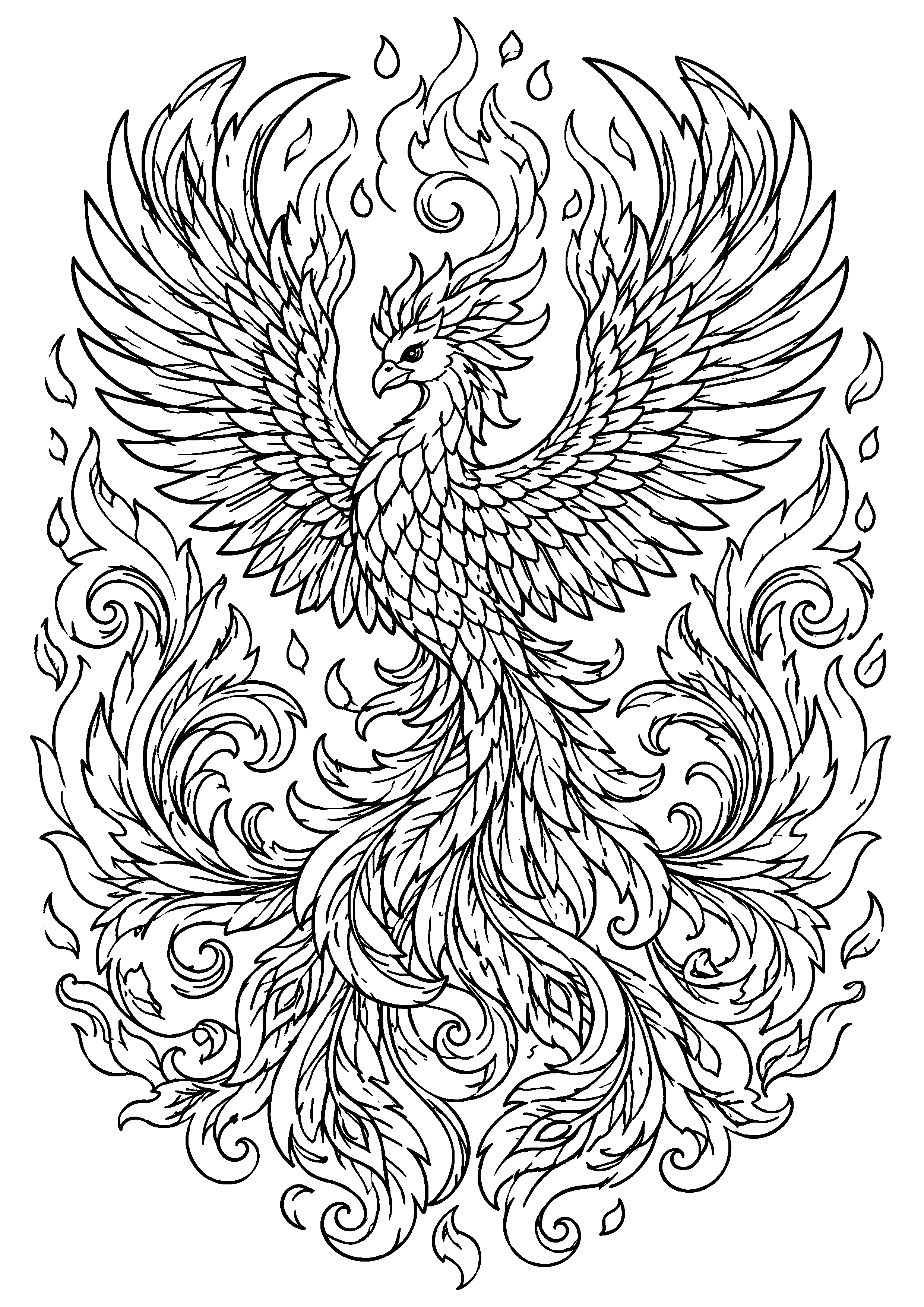 Coloriage Phénix à imprimer – dessin n°19