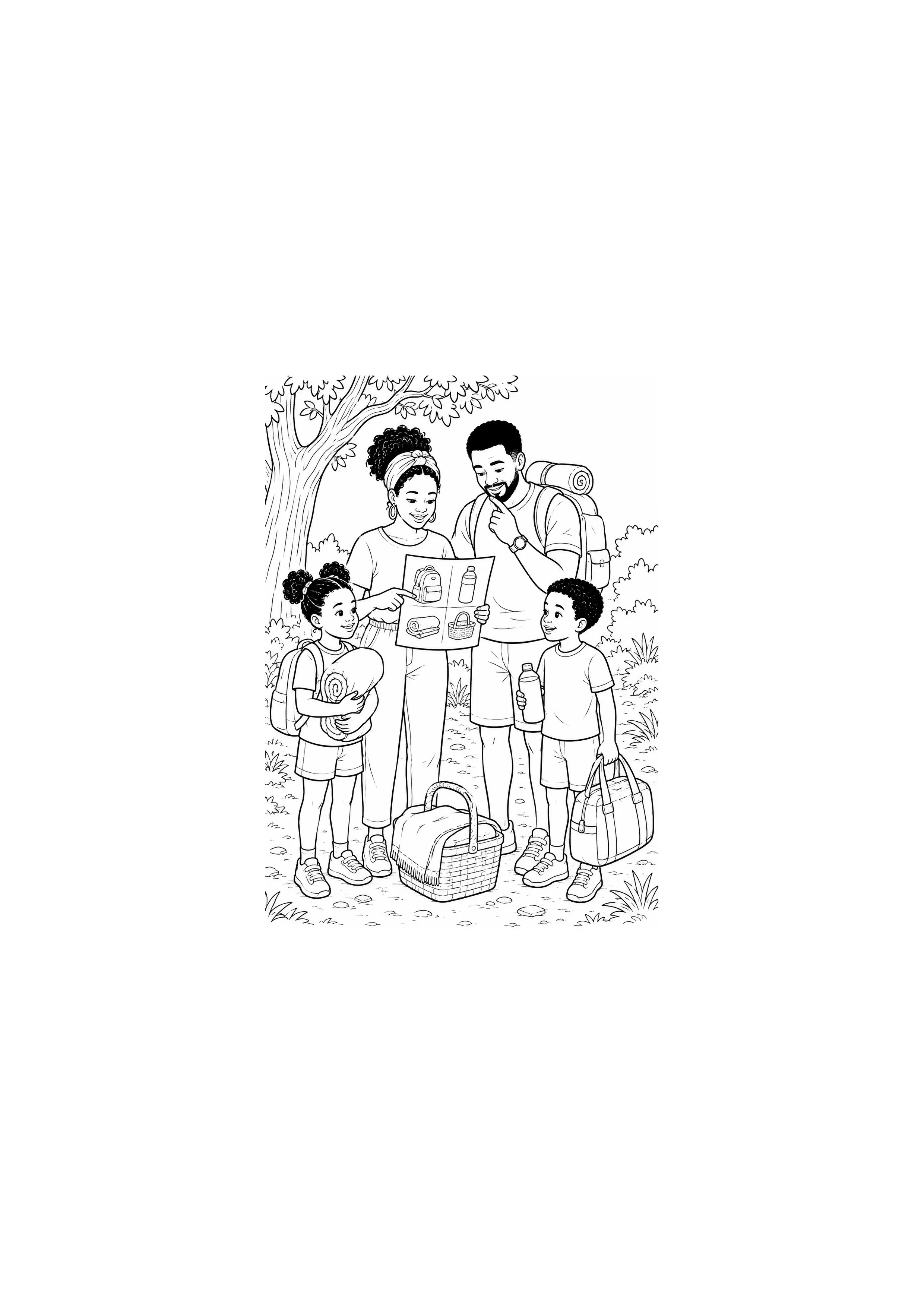Coloriage Pique-nique en famille à imprimer – dessin n°20