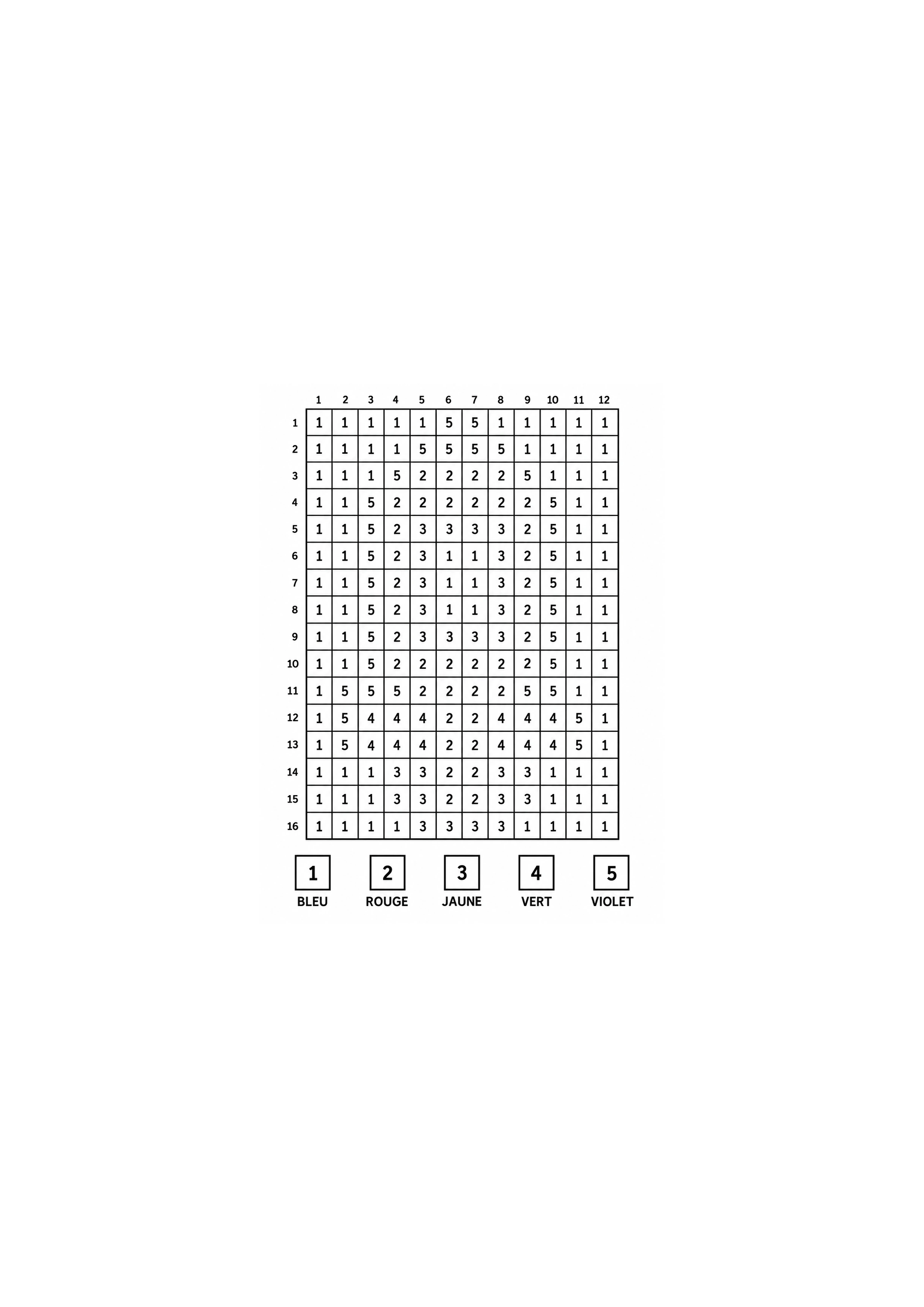 Coloriage fusée pixel à imprimer