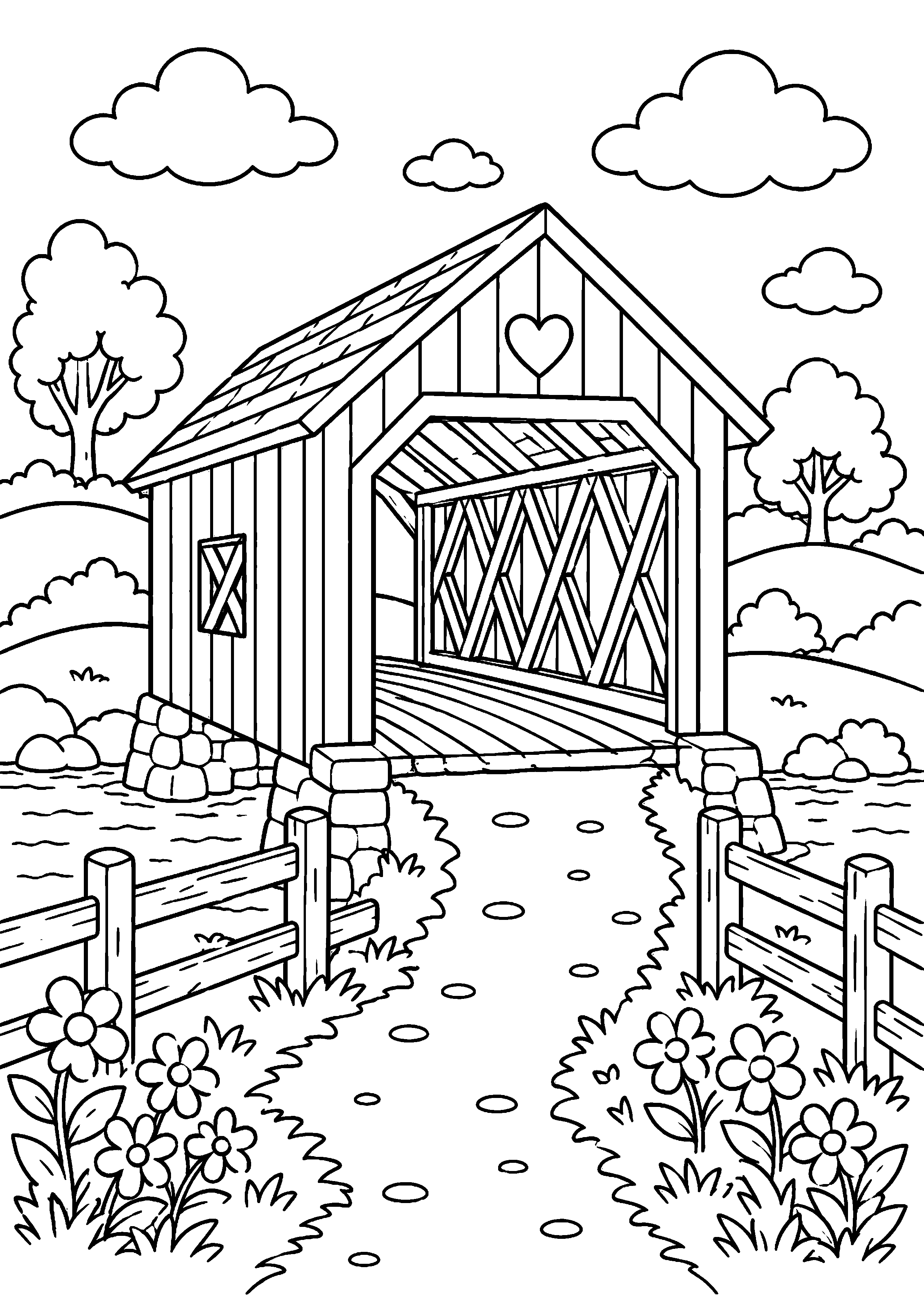Coloriage pont à imprimer – dessin n°3