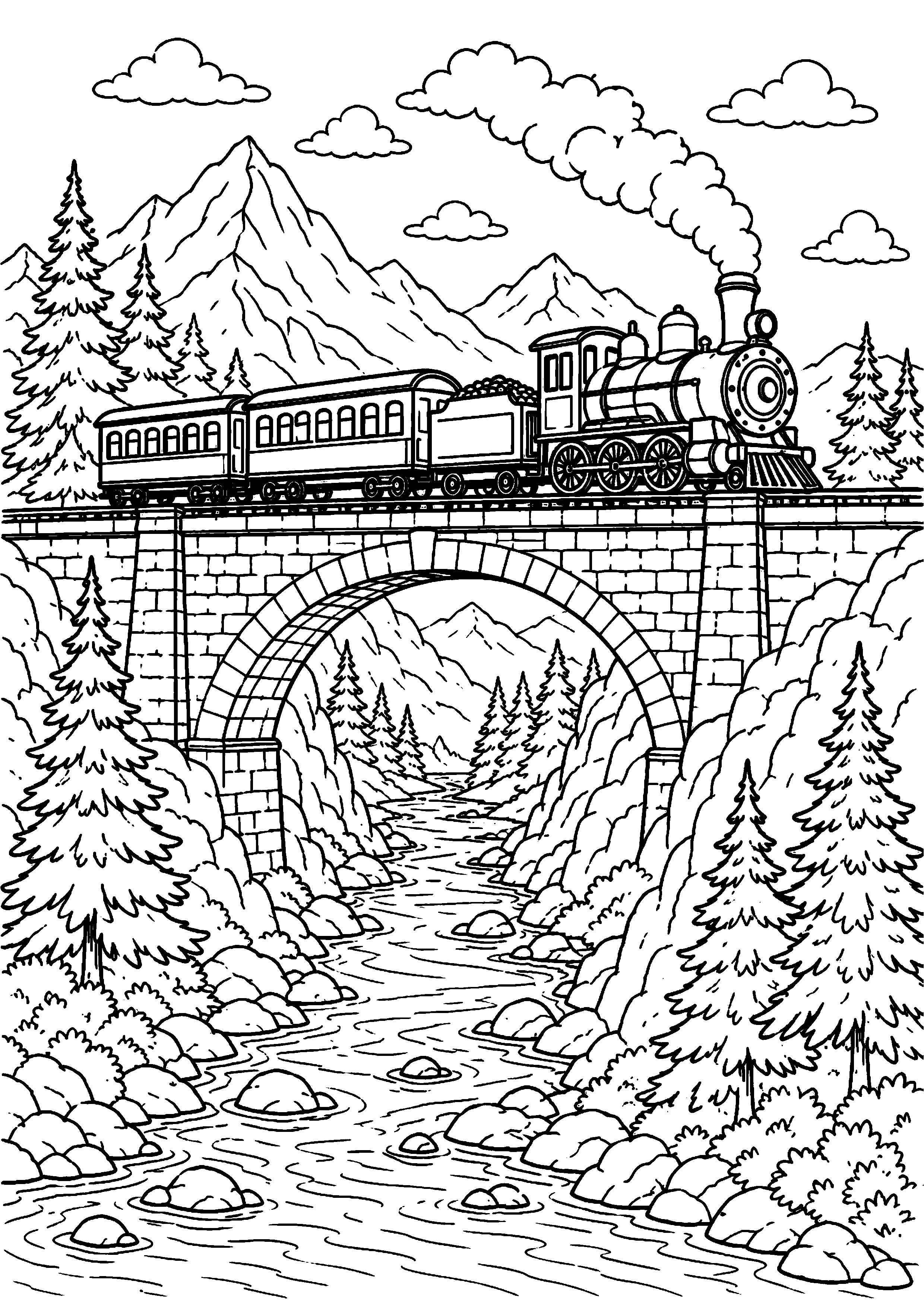 Coloriage pont à imprimer – dessin n°8