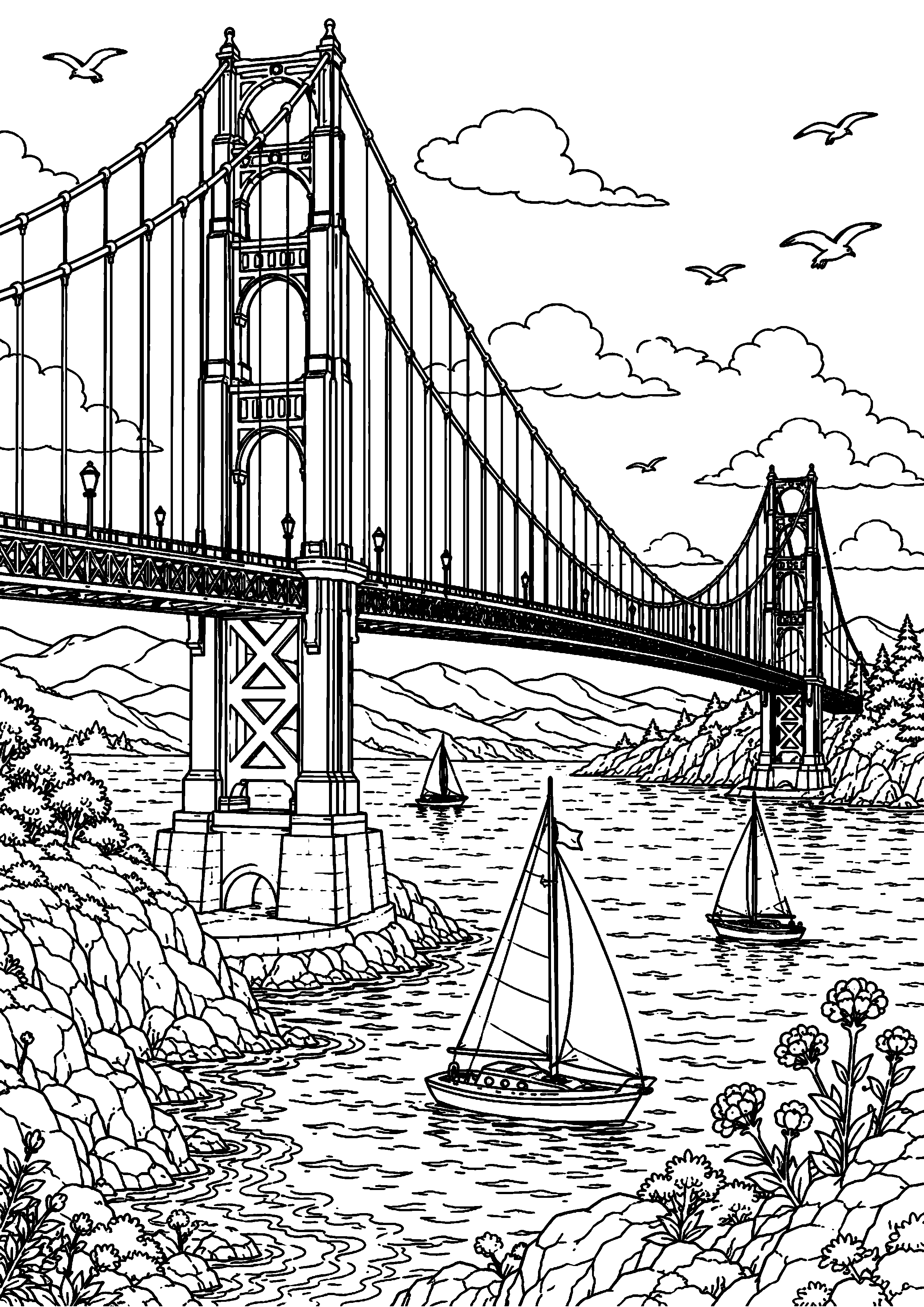 Coloriage pont à imprimer – dessin n°11