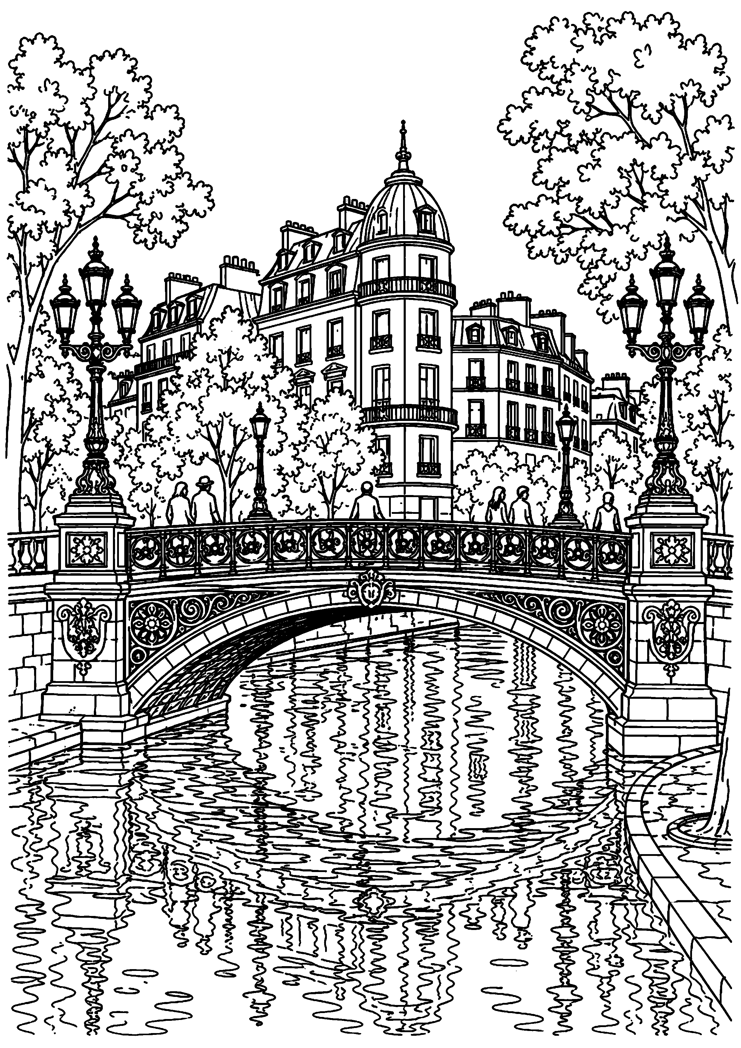 Coloriage pont à imprimer – dessin n°12