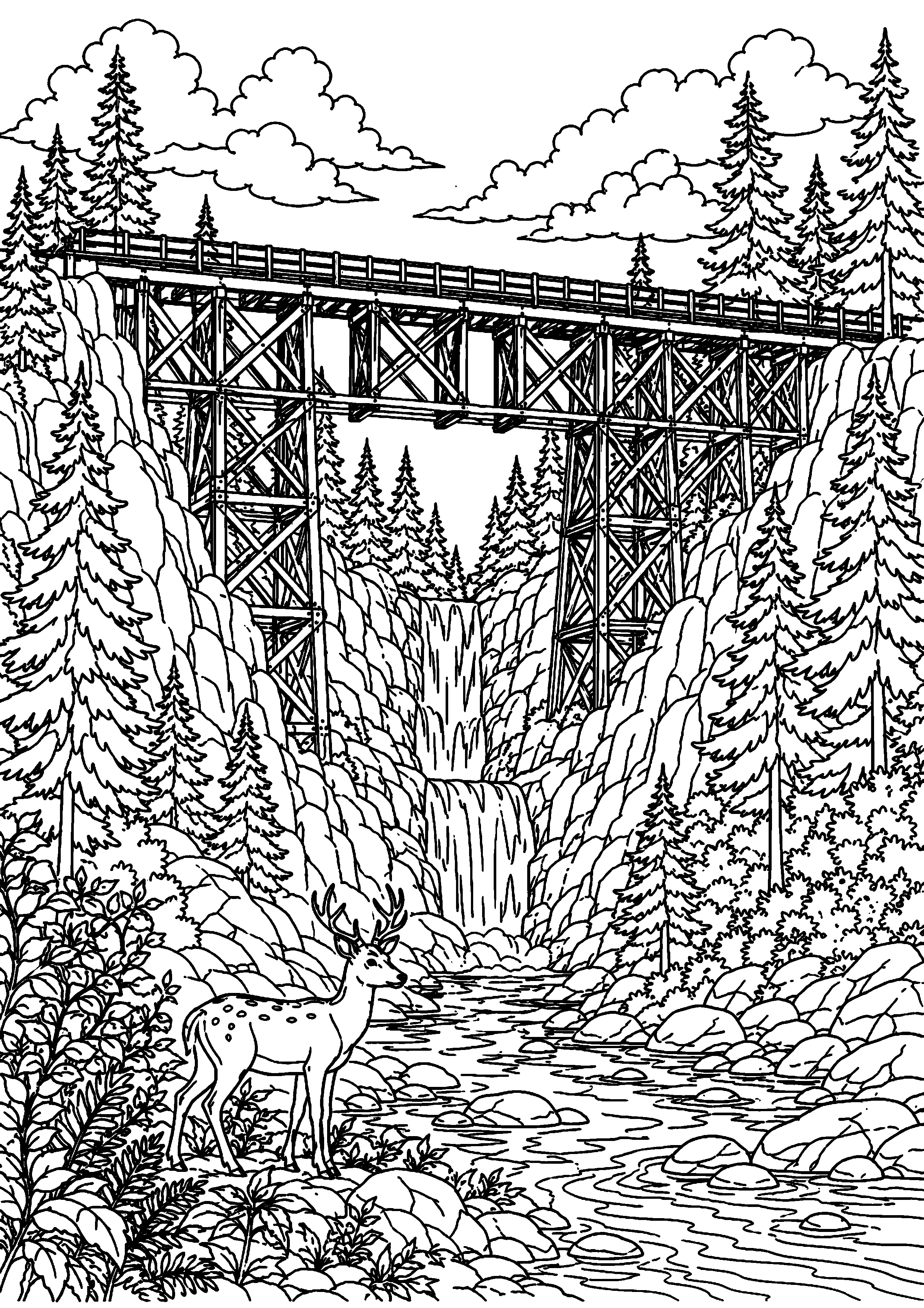 Coloriage pont à imprimer – dessin n°15