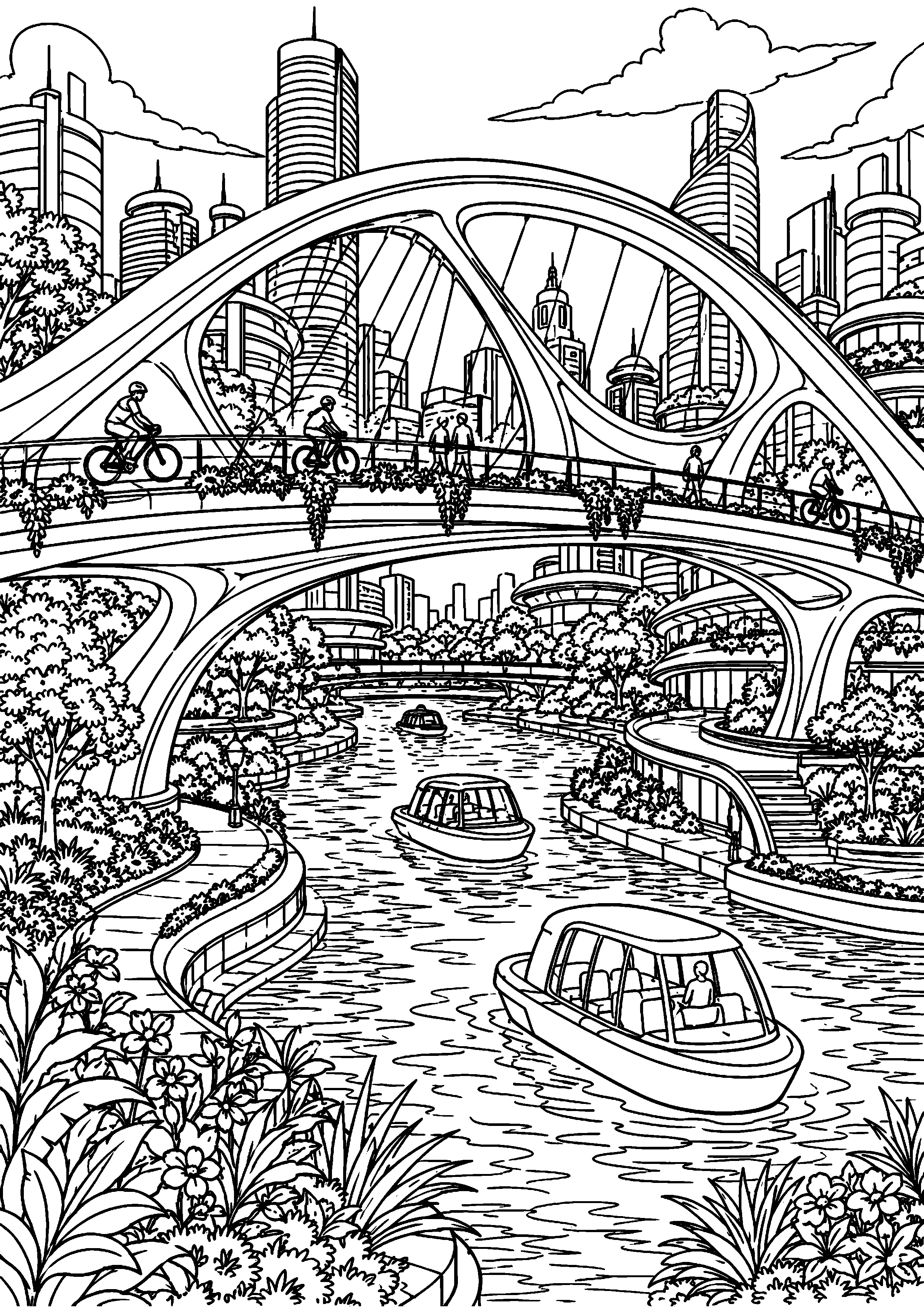 Coloriage pont à imprimer – dessin n°16