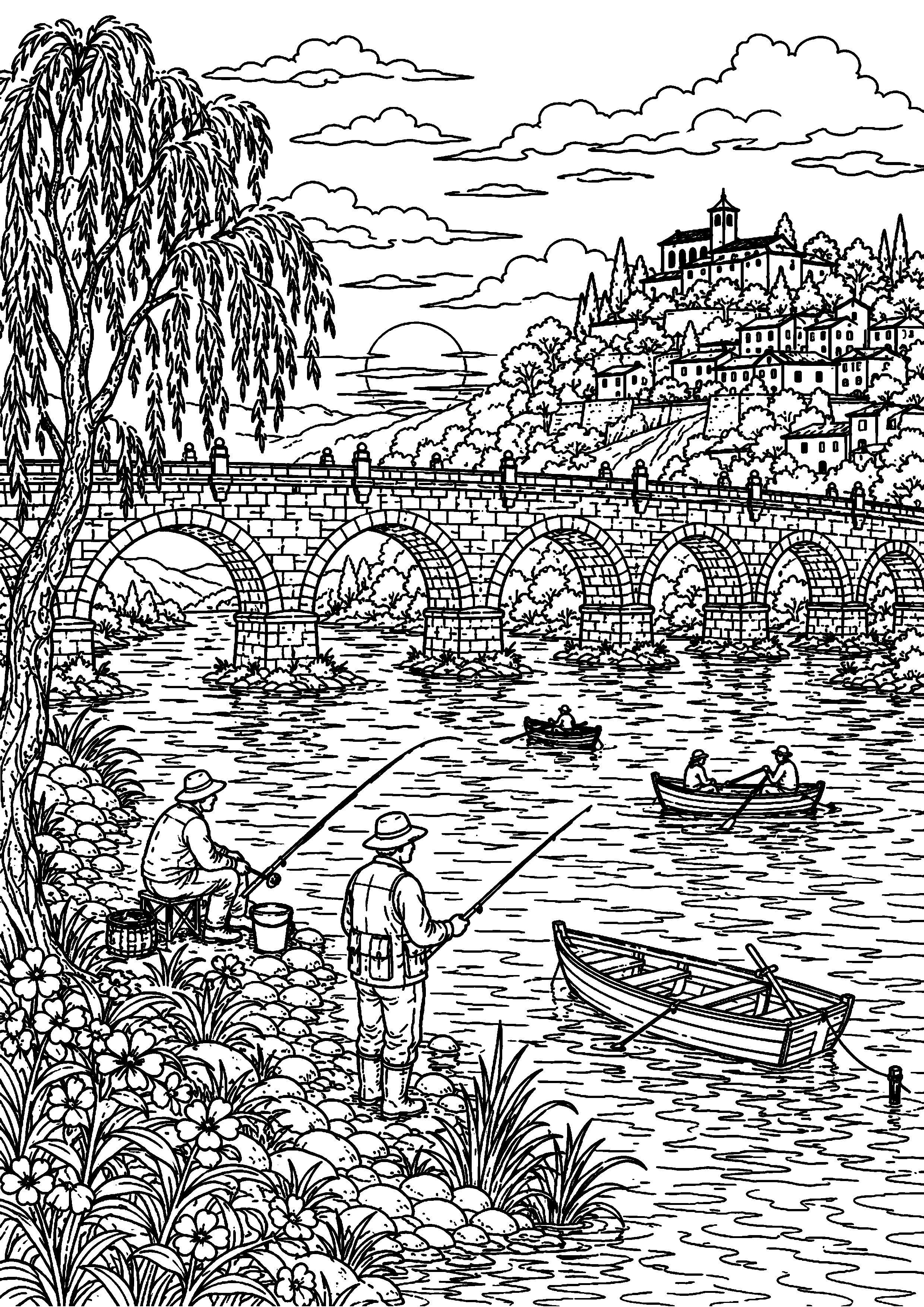 Coloriage pont à imprimer – dessin n°19