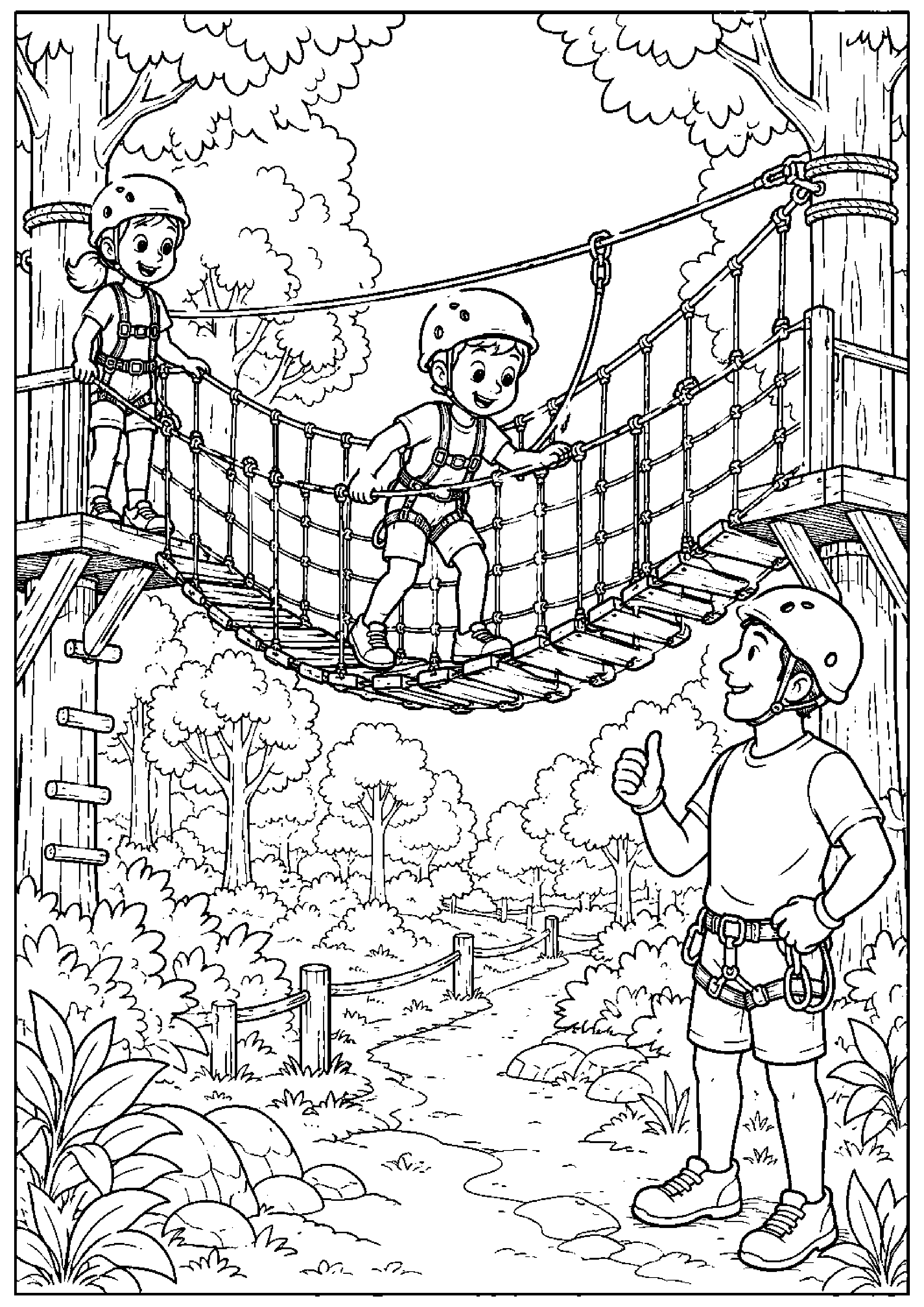 Coloriage pont suspendu à imprimer – dessin n°9