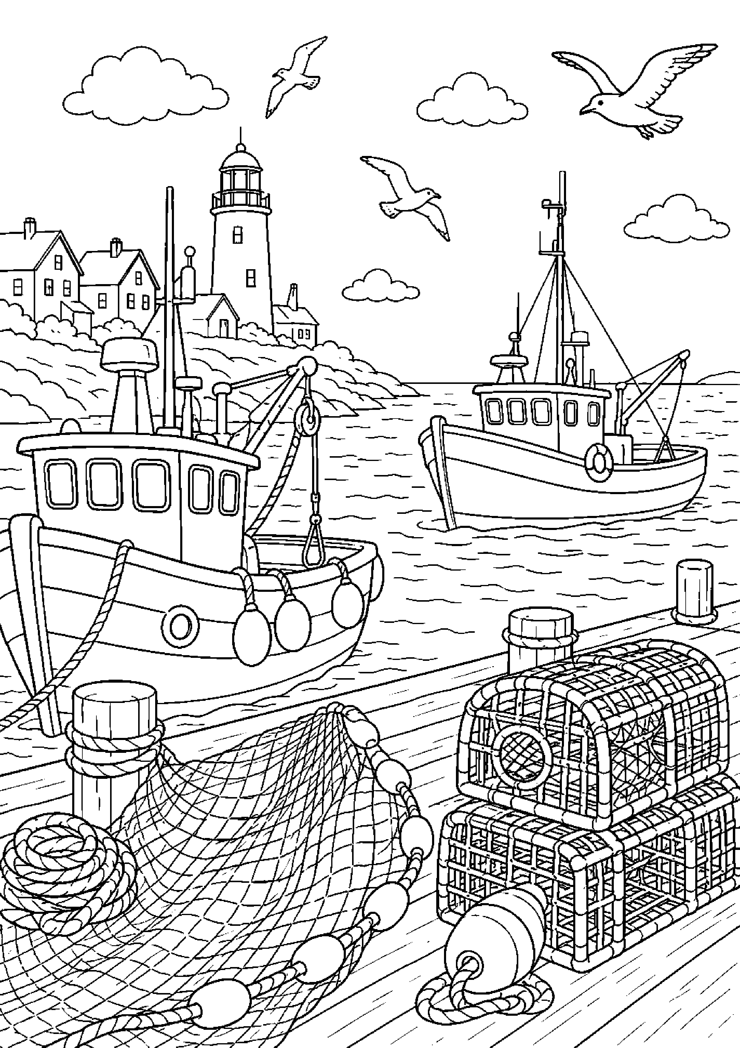 Coloriage port à imprimer – dessin n°5