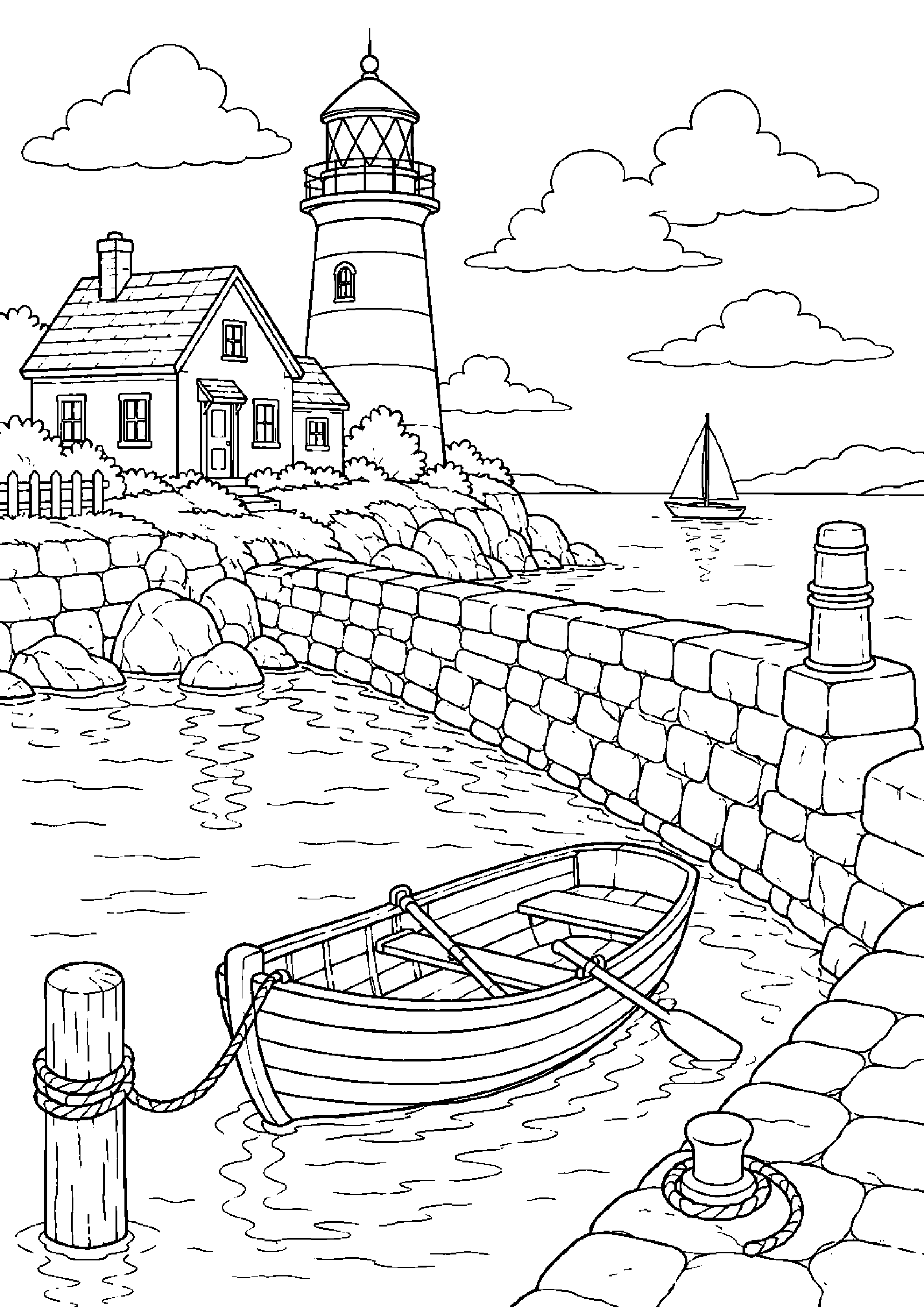 Coloriage port à imprimer – dessin n°6