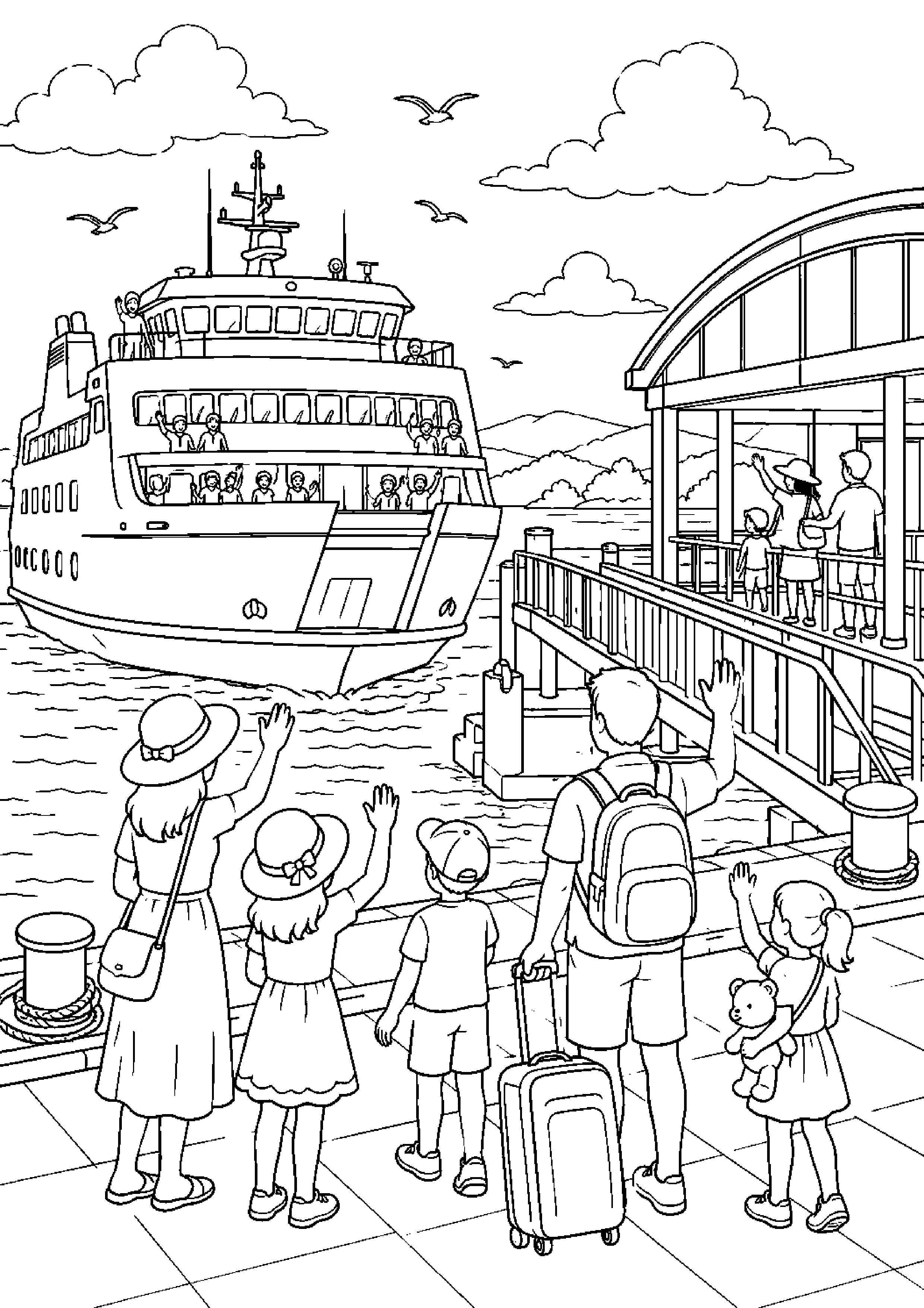 Coloriage port à imprimer – dessin n°7