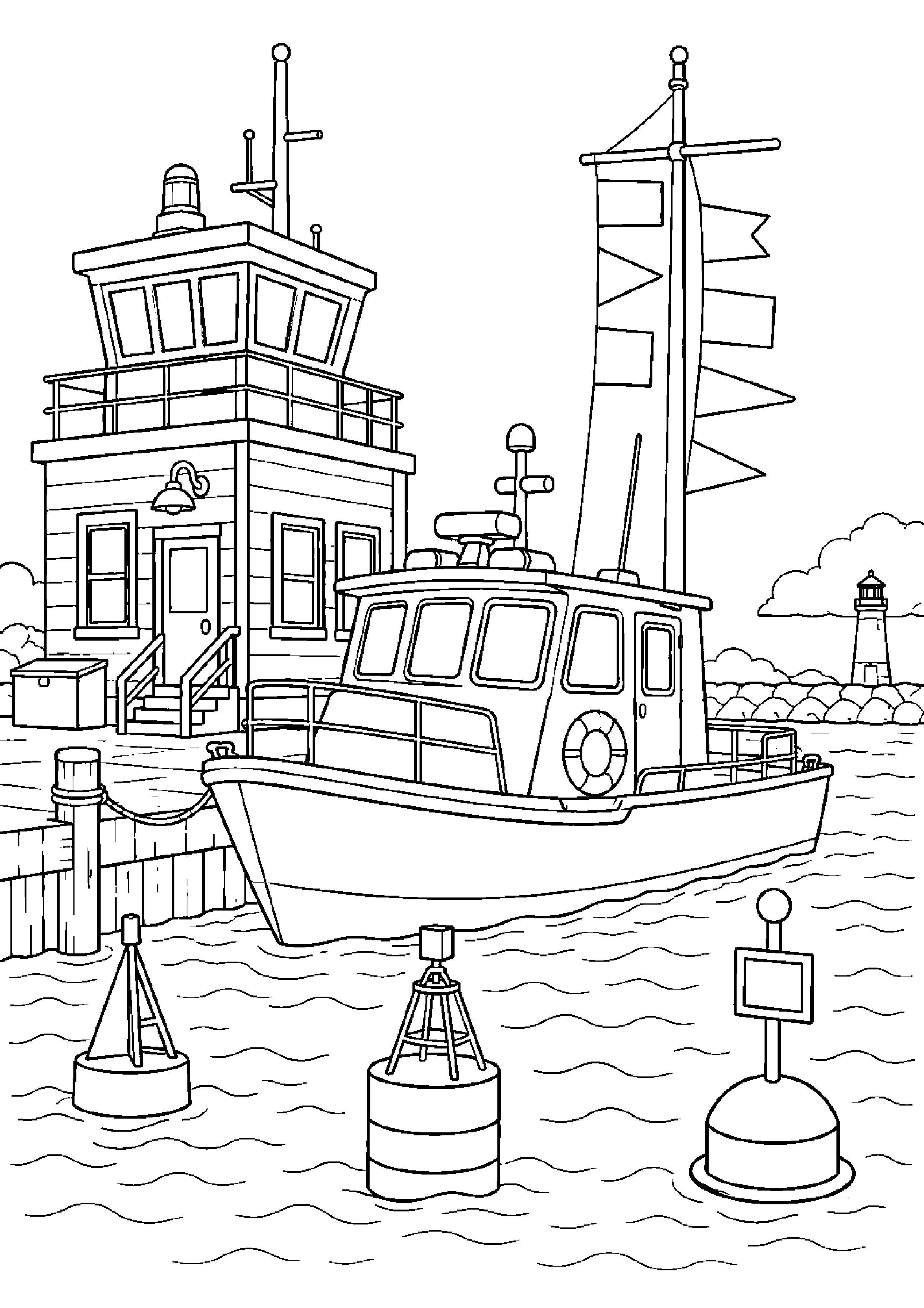Coloriage port à imprimer – dessin n°8