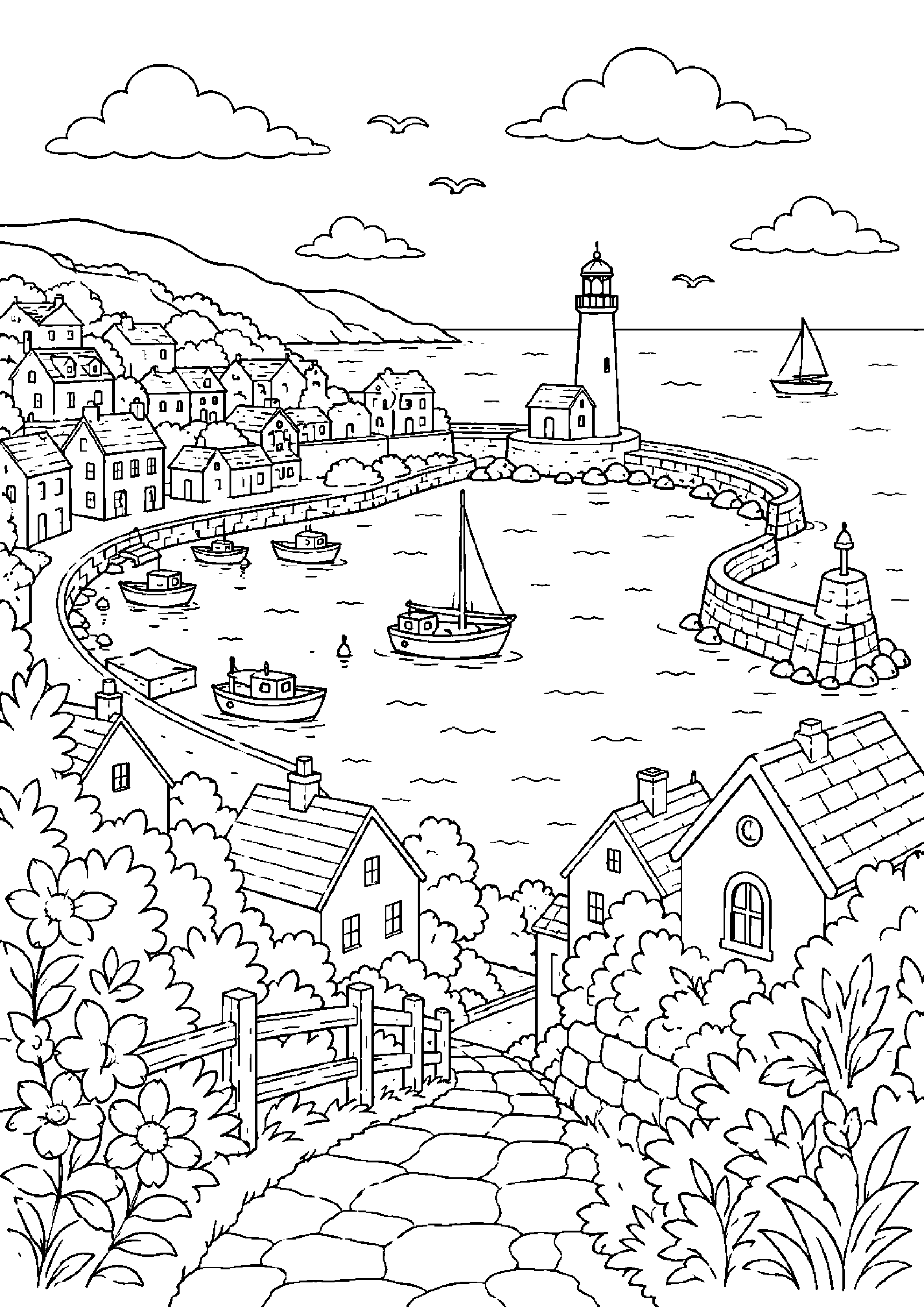 Coloriage port à imprimer – dessin n°10