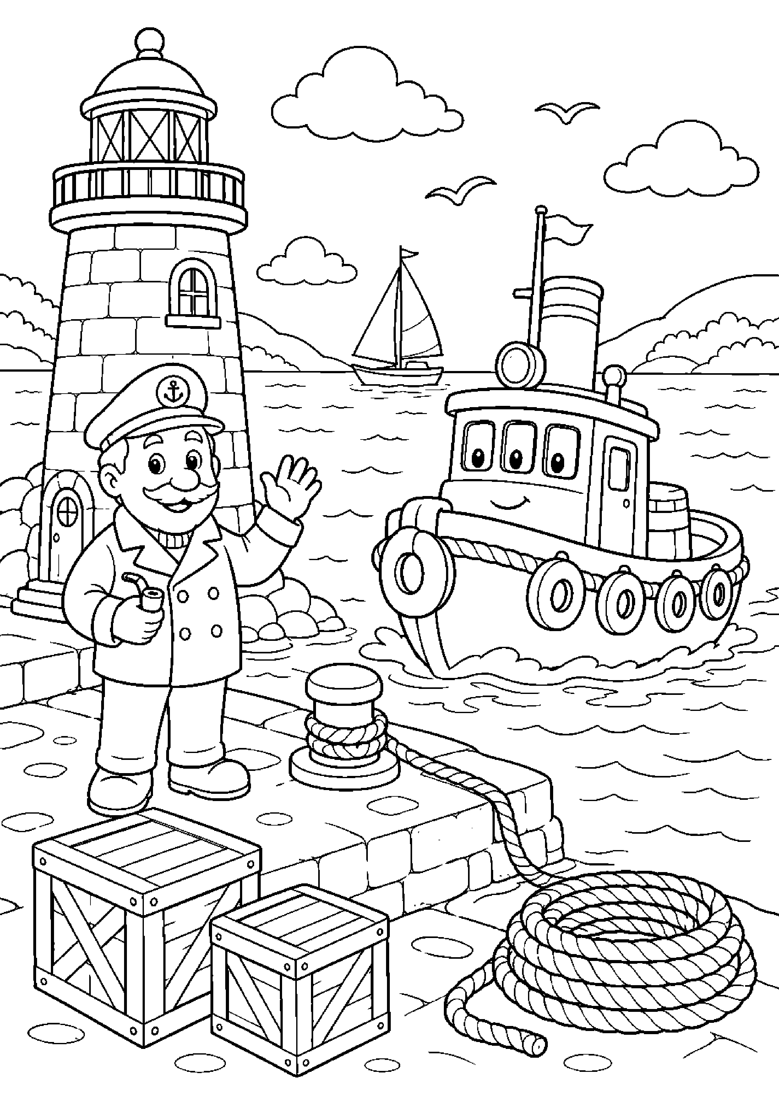 Coloriage port à imprimer – dessin n°11