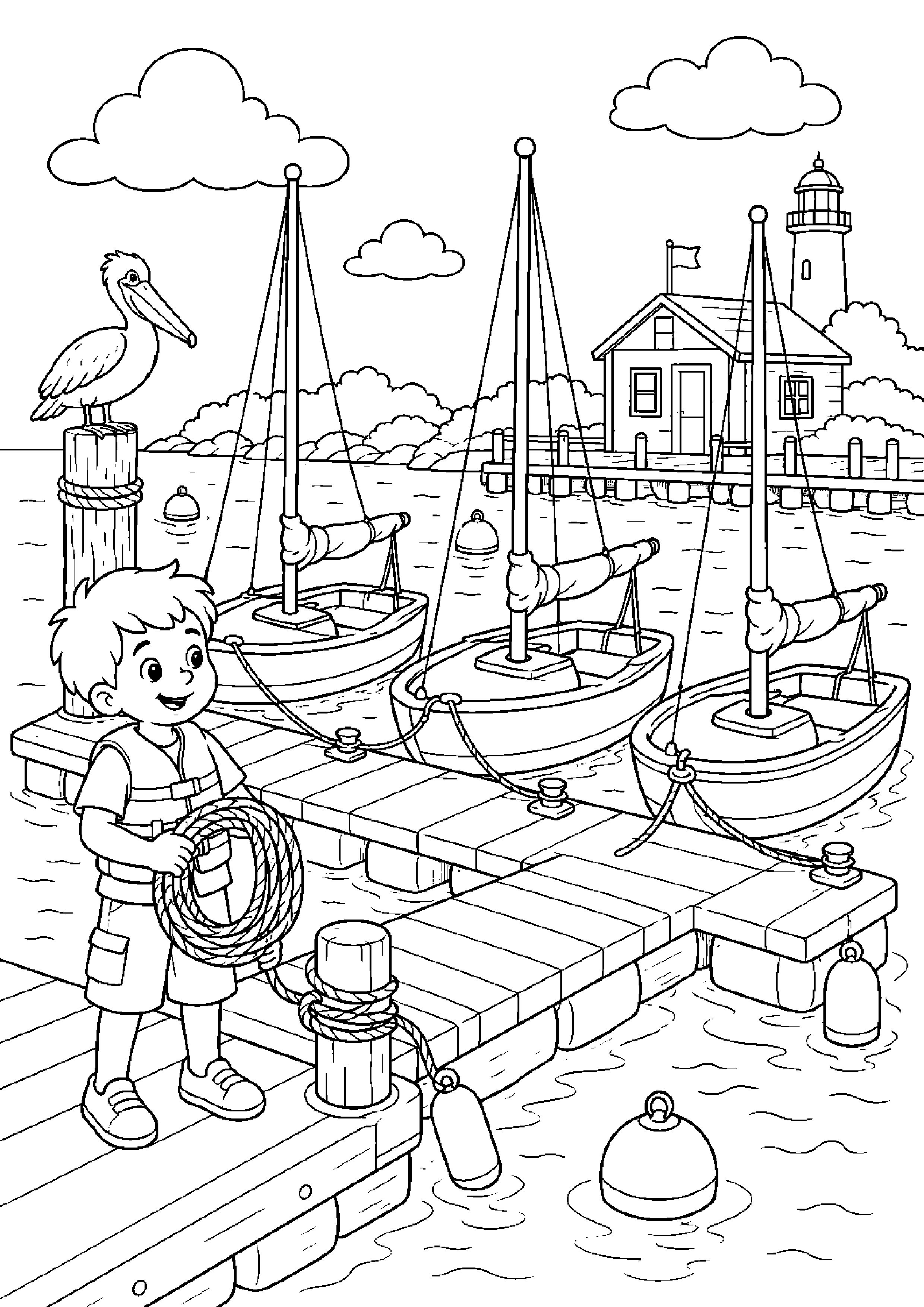 Coloriage port à imprimer – dessin n°12