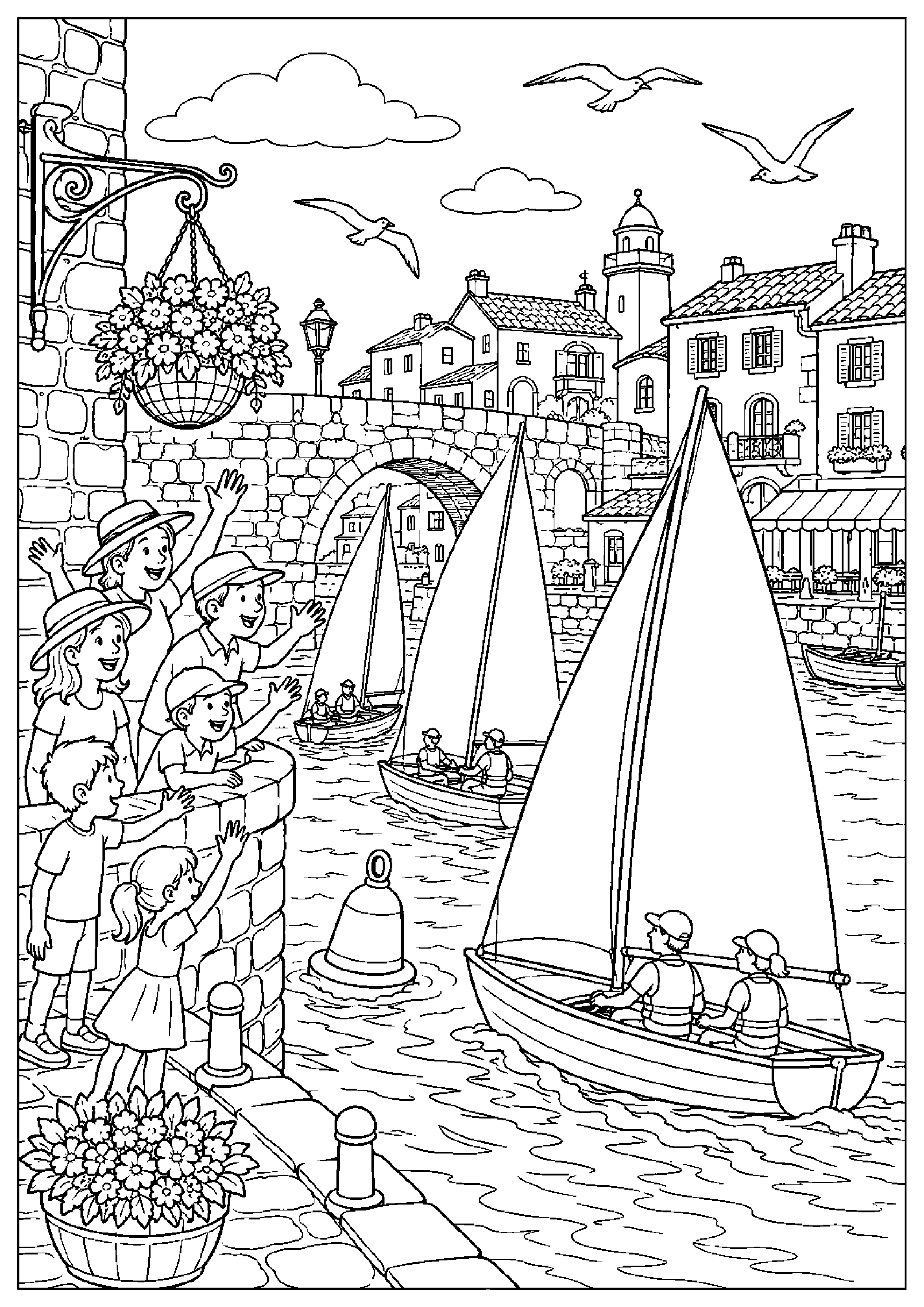 Coloriage port à imprimer – dessin n°14