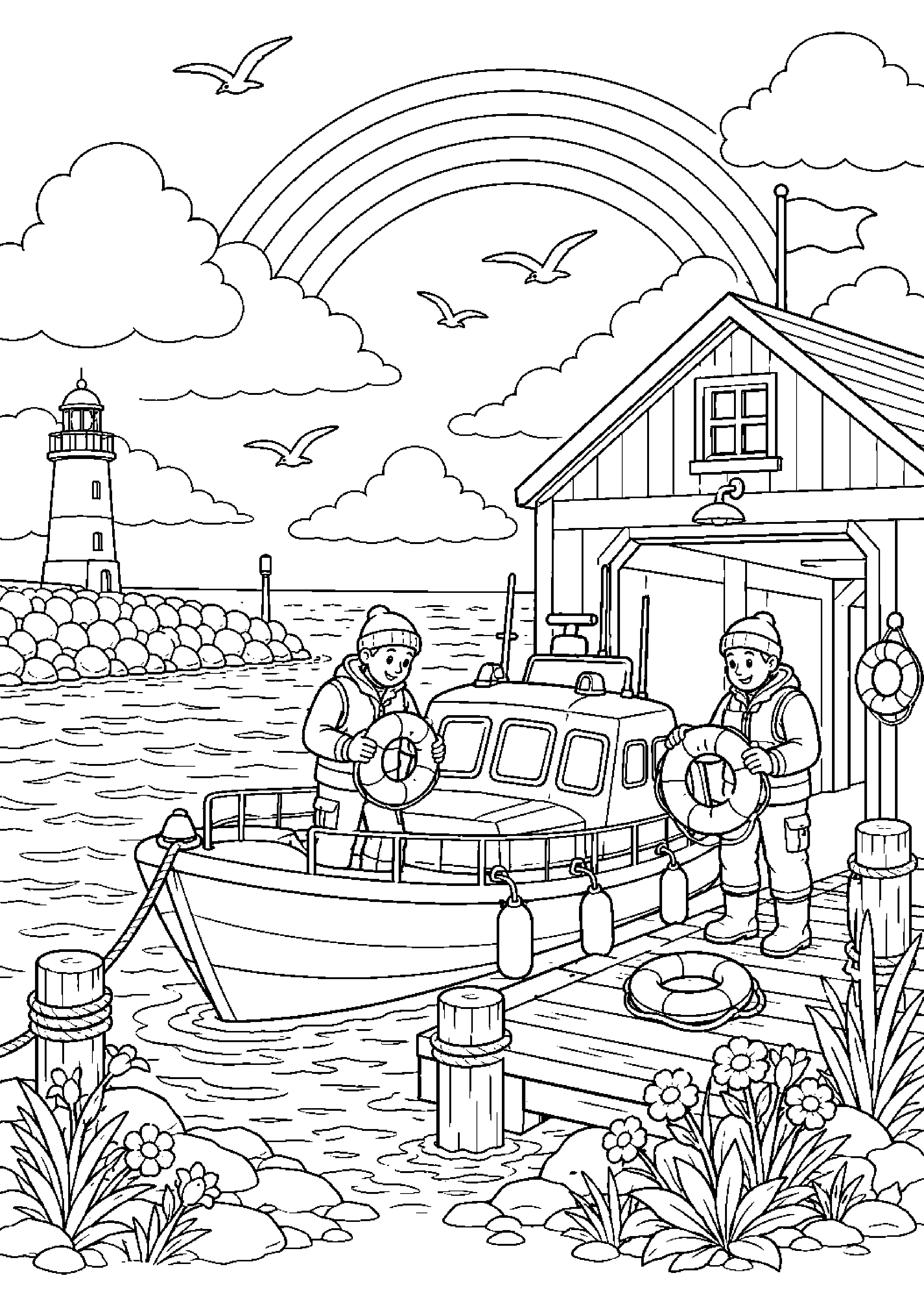 Coloriage port à imprimer – dessin n°18