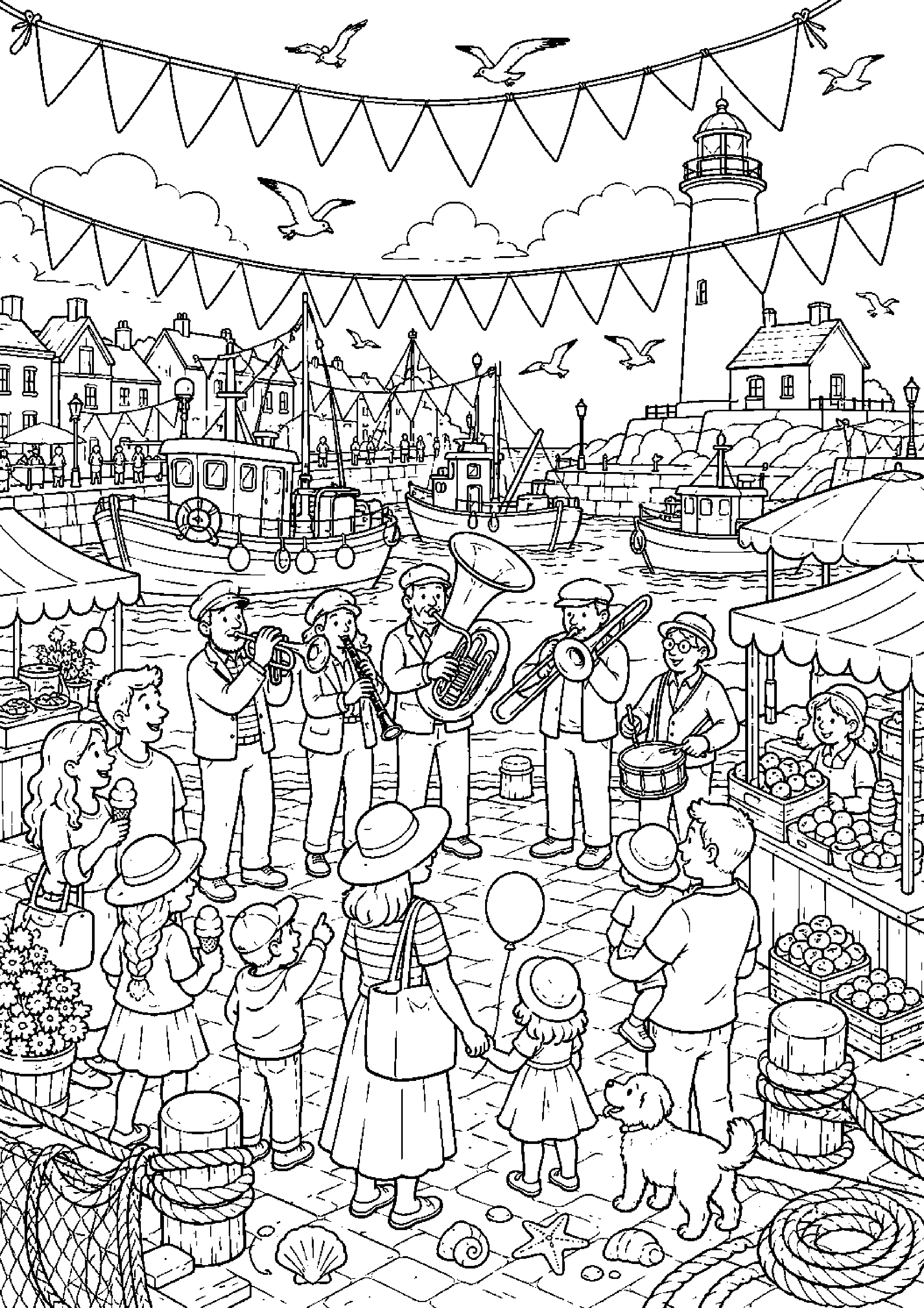 Coloriage port à imprimer – dessin n°20