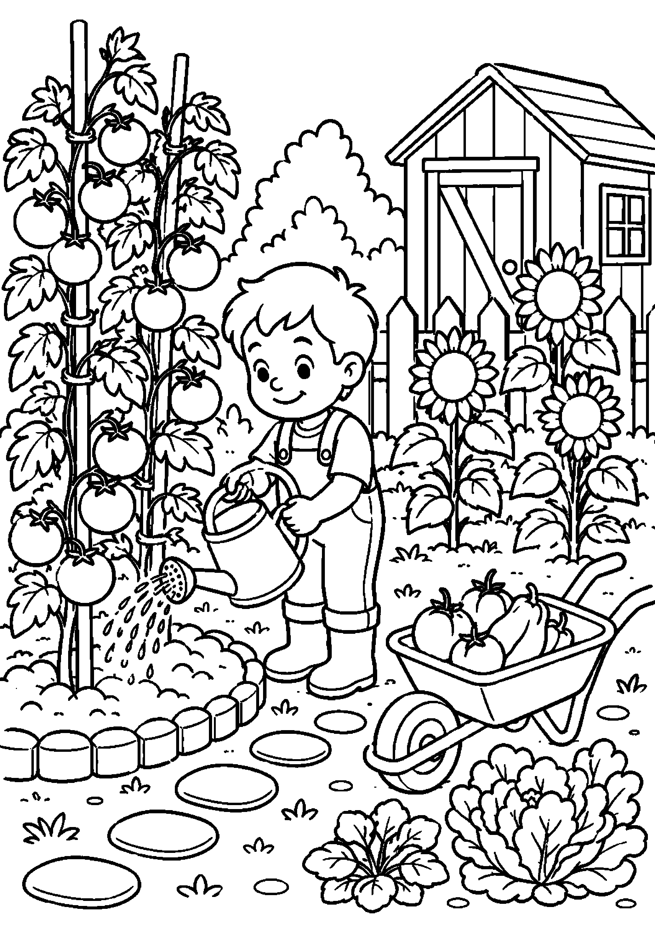 Coloriage potager à imprimer – dessin n°2