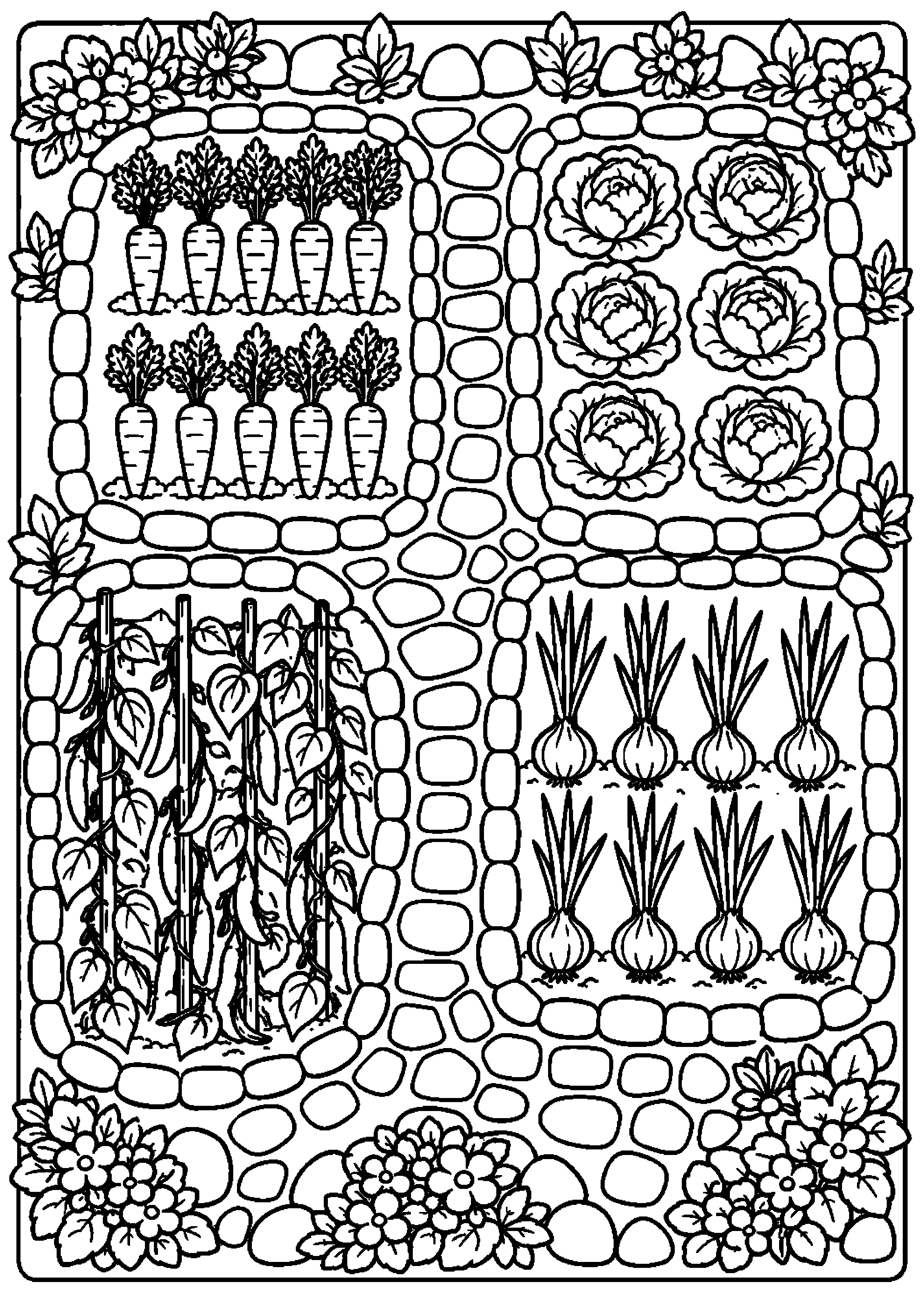 Coloriage potager à imprimer – dessin n°4