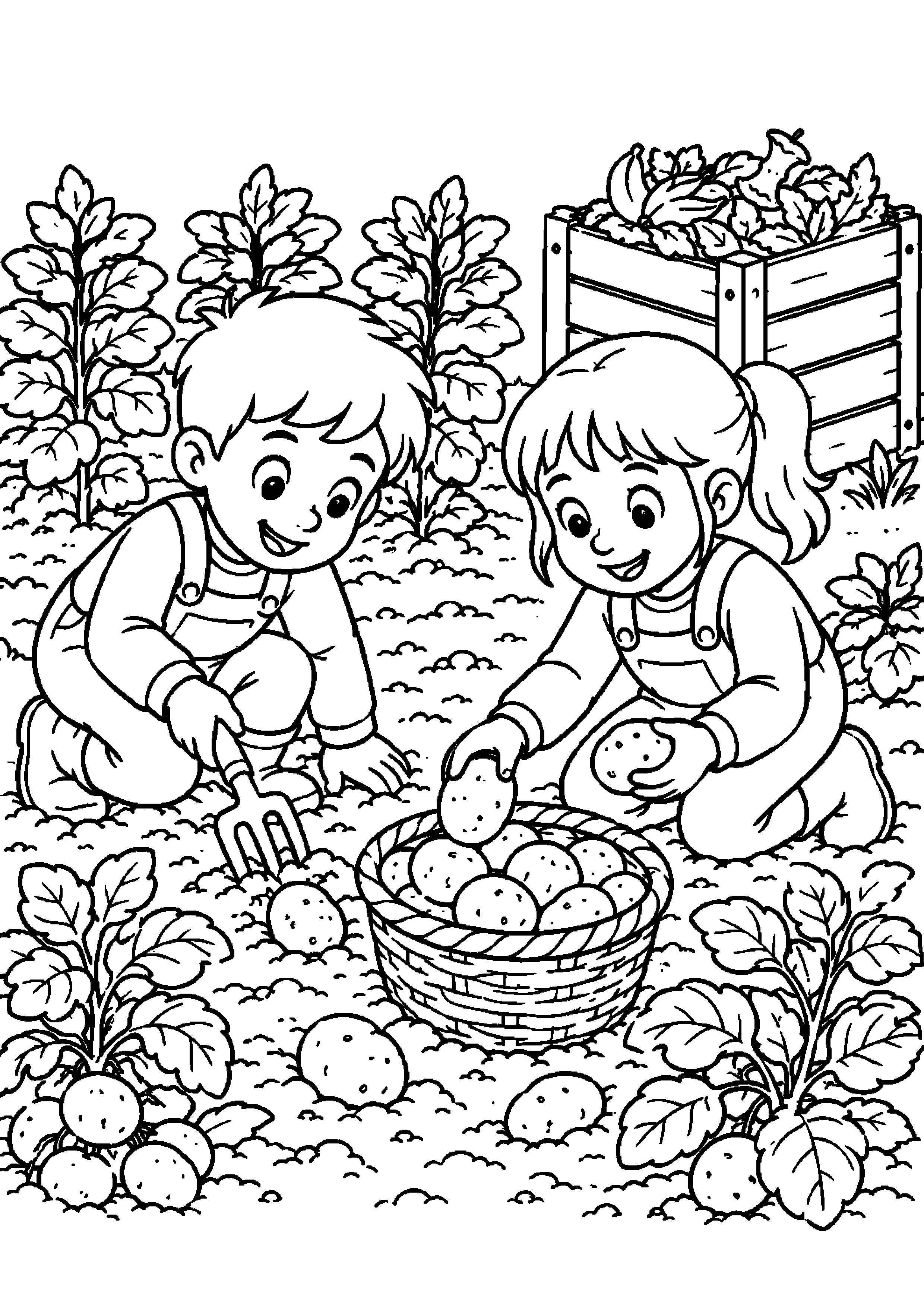 Coloriage potager à imprimer – dessin n°5