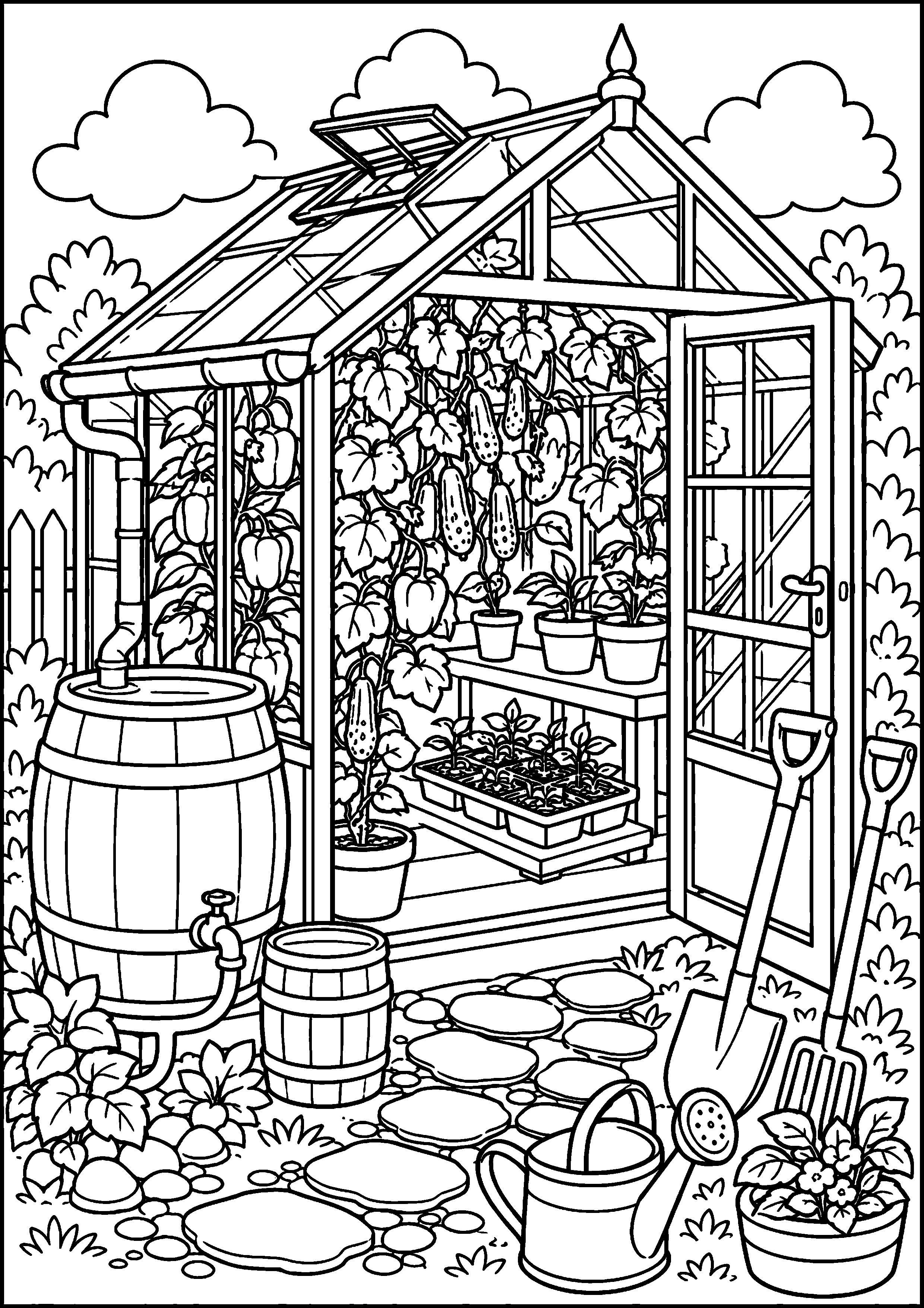 Coloriage potager à imprimer – dessin n°6