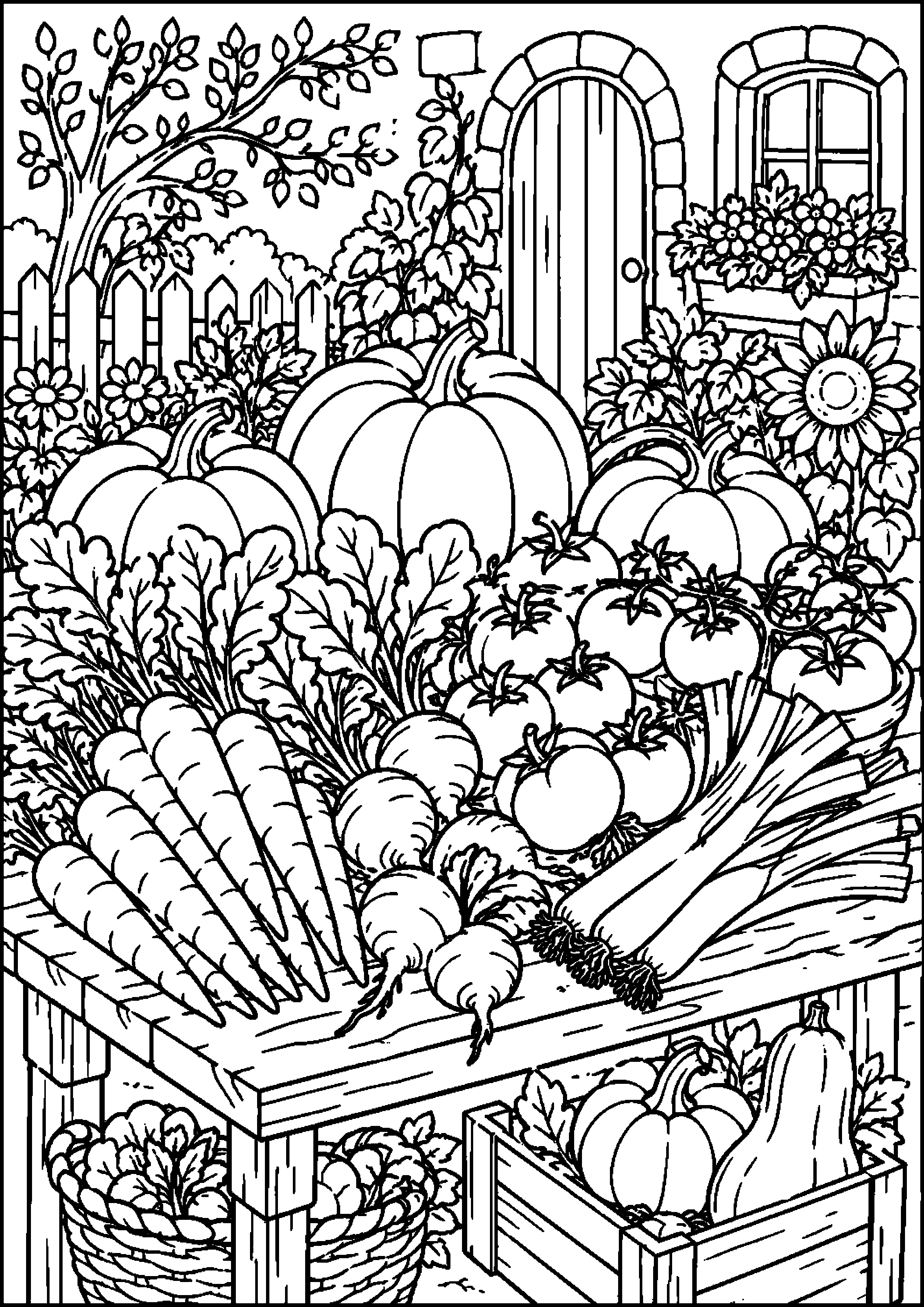 Coloriage potager à imprimer – dessin n°9