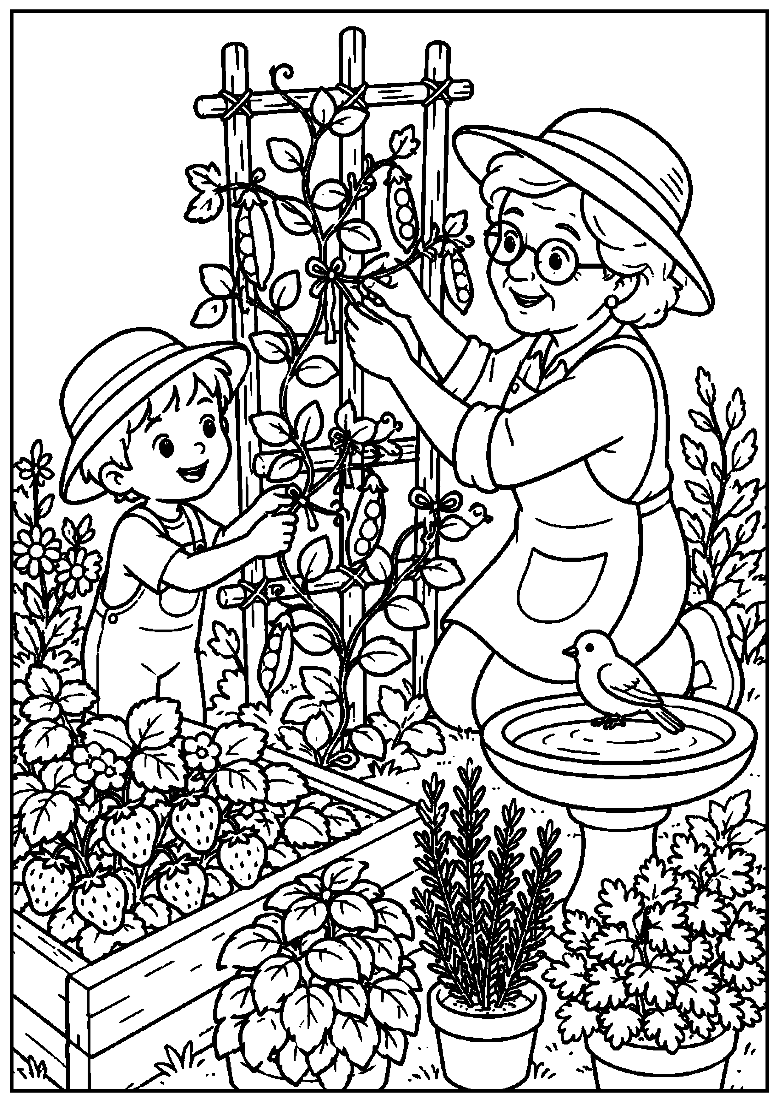 Coloriage potager à imprimer – dessin n°12