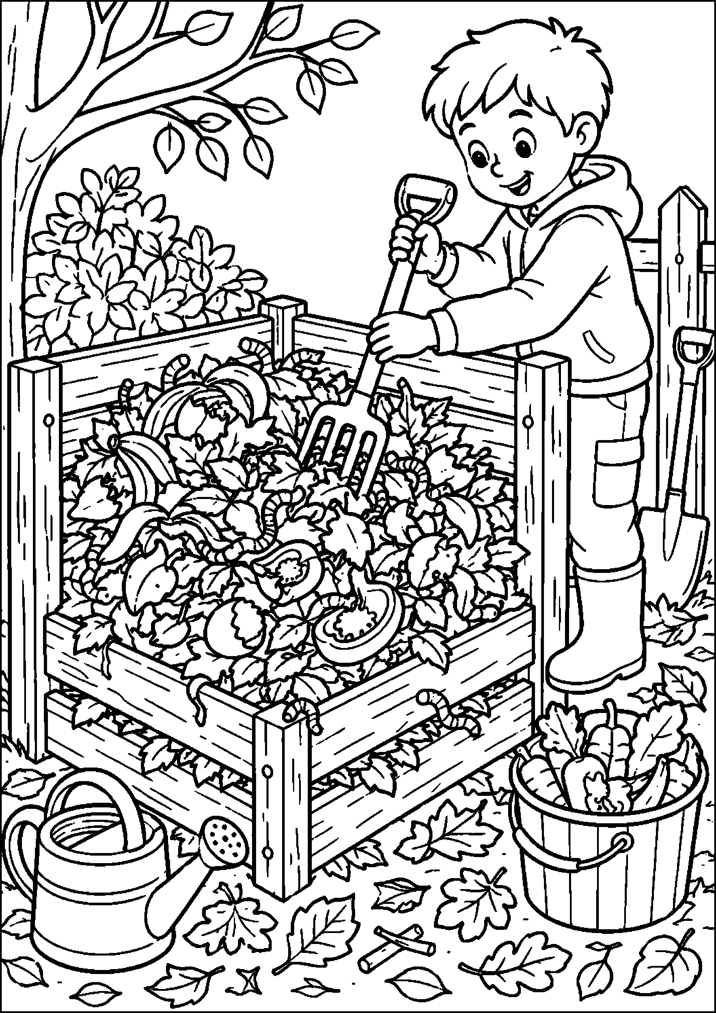 Coloriage potager à imprimer – dessin n°13
