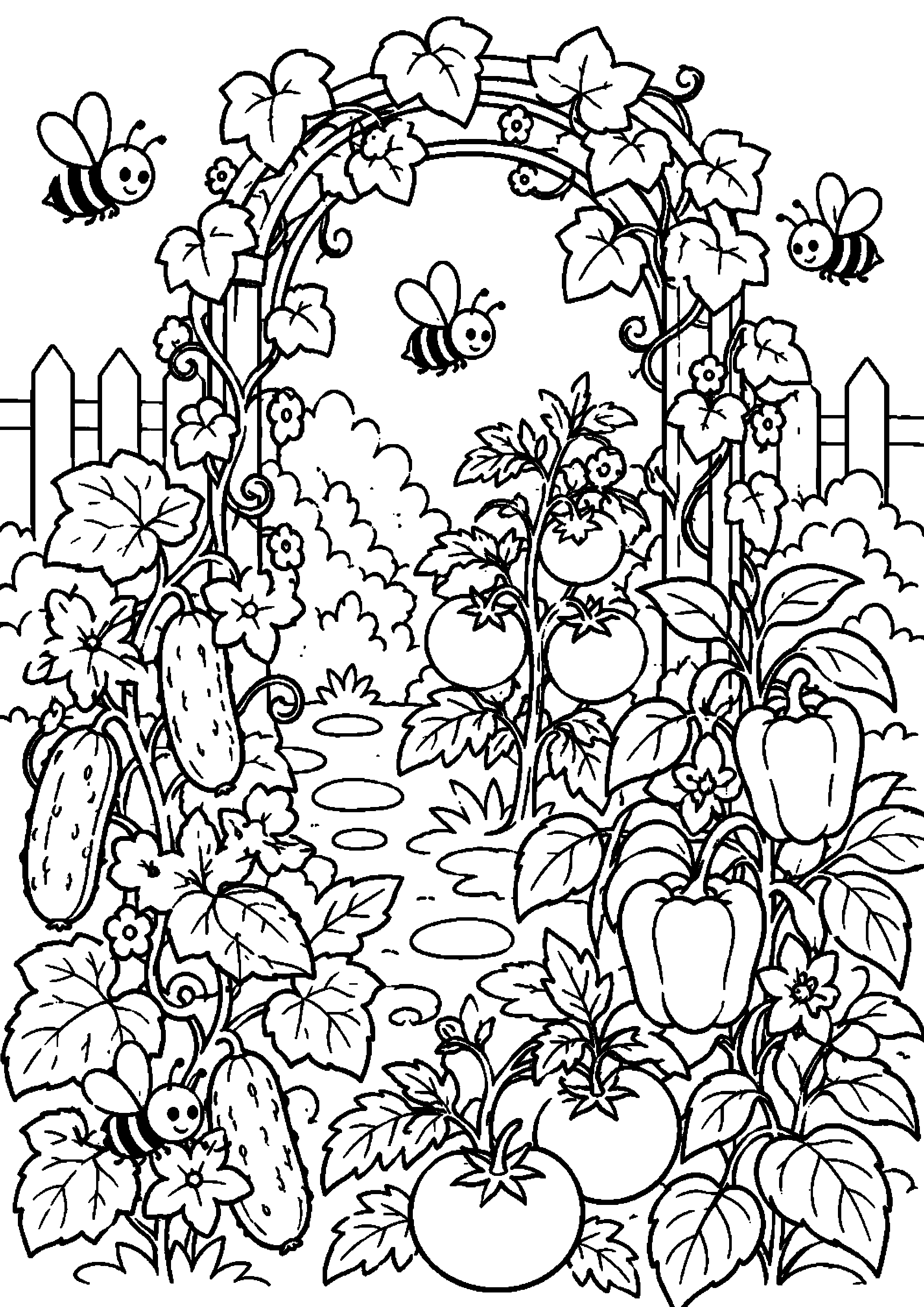 Coloriage potager à imprimer – dessin n°15