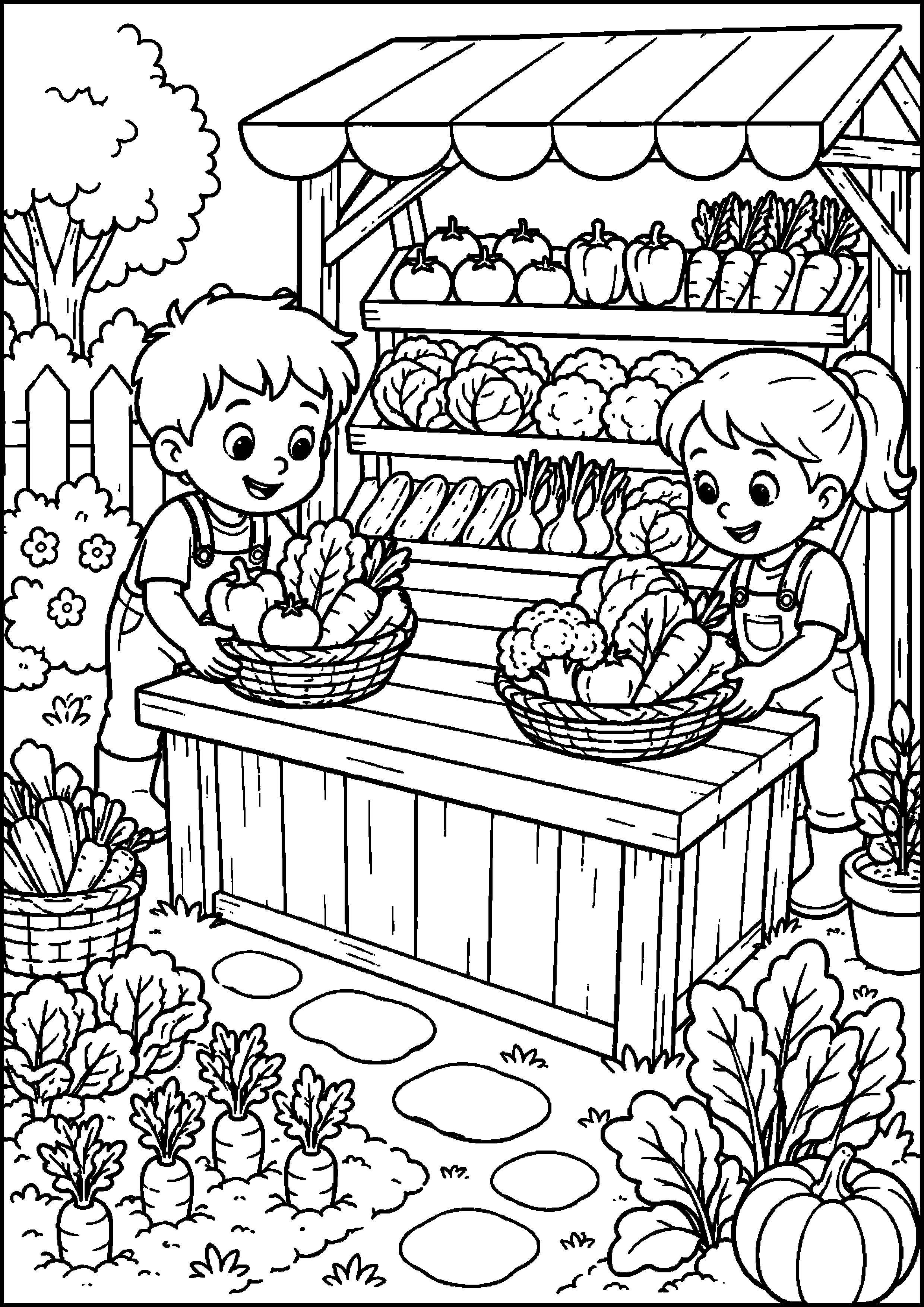 Coloriage potager à imprimer – dessin n°16