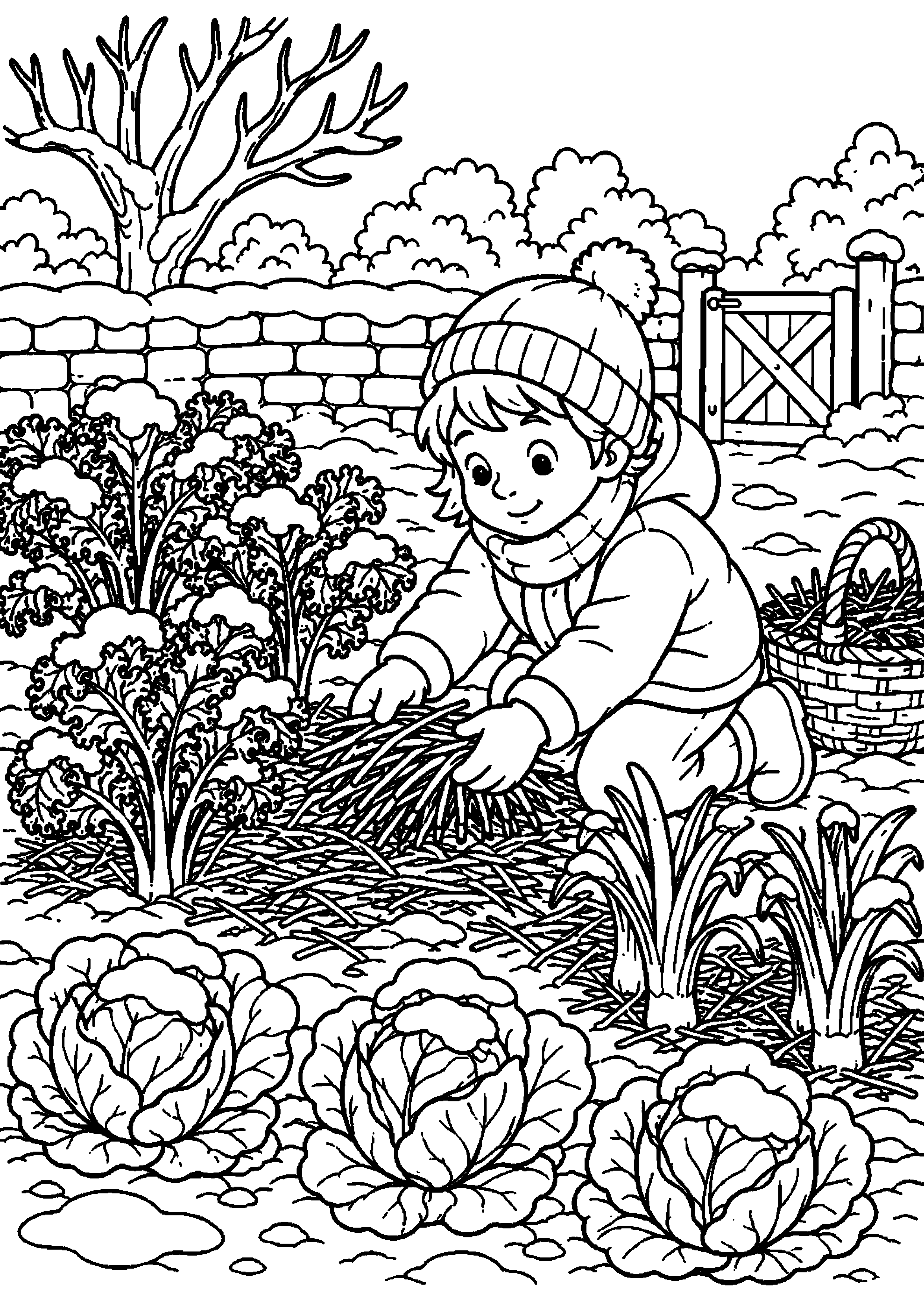 Coloriage potager à imprimer – dessin n°17