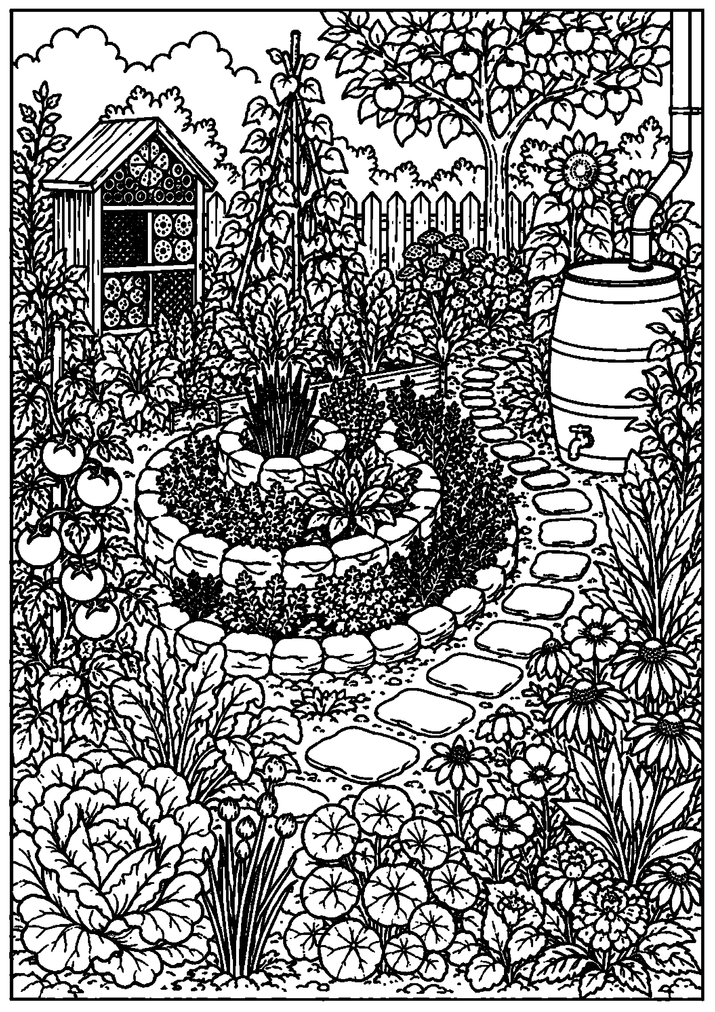 Coloriage potager à imprimer – dessin n°19