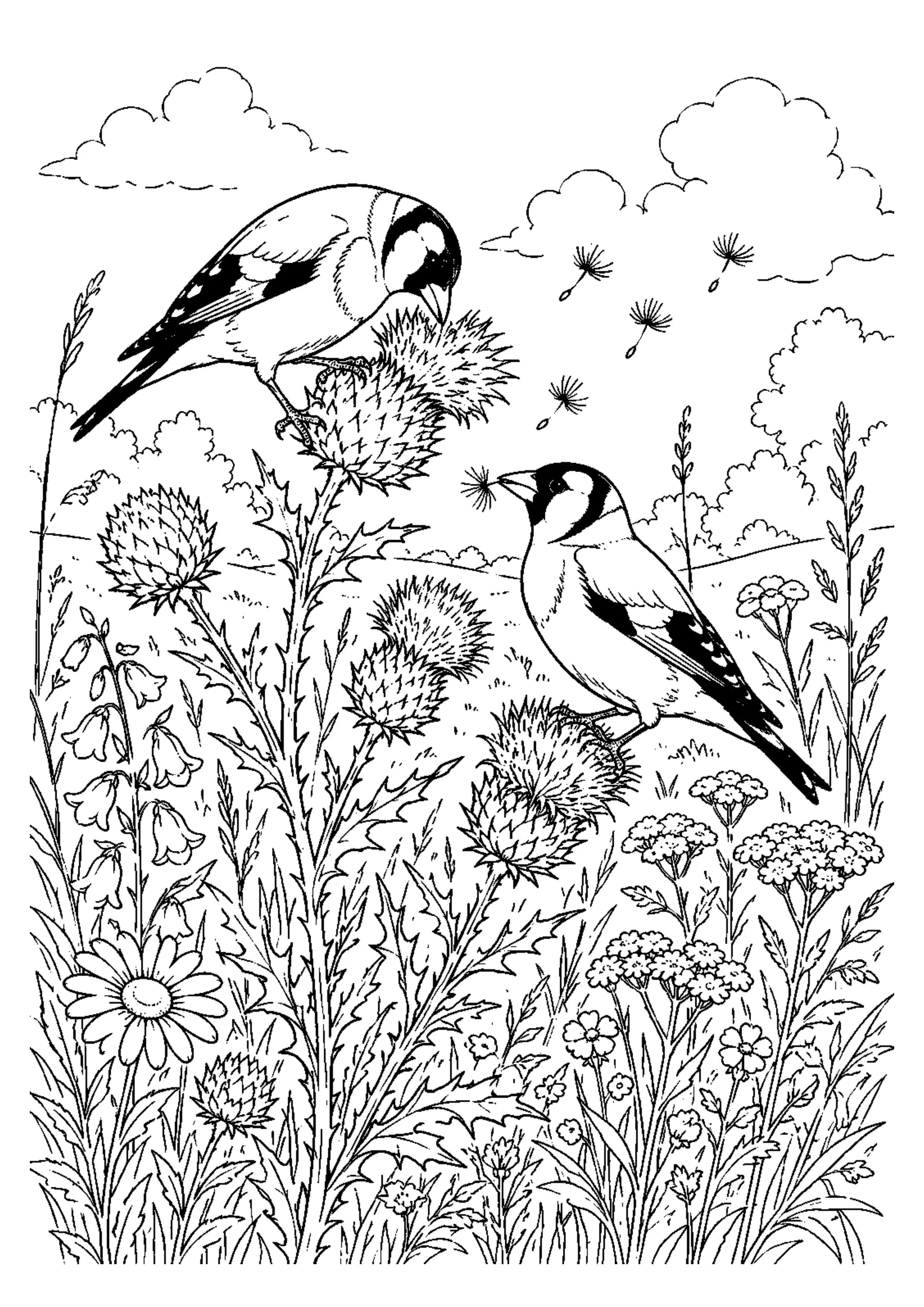 Coloriage Prairie fleurie à imprimer – dessin n°14