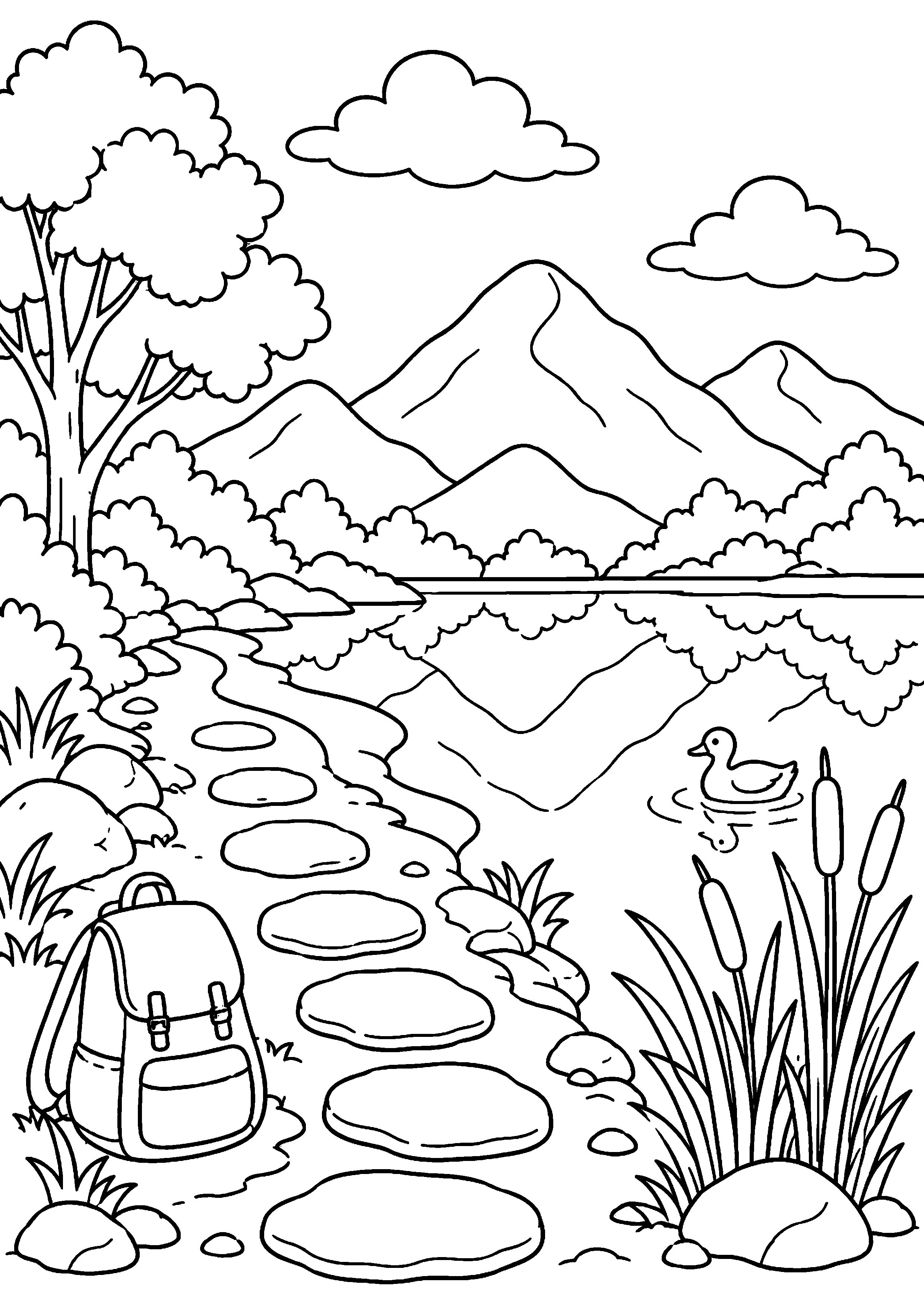 Coloriage randonnée à imprimer – dessin n°4