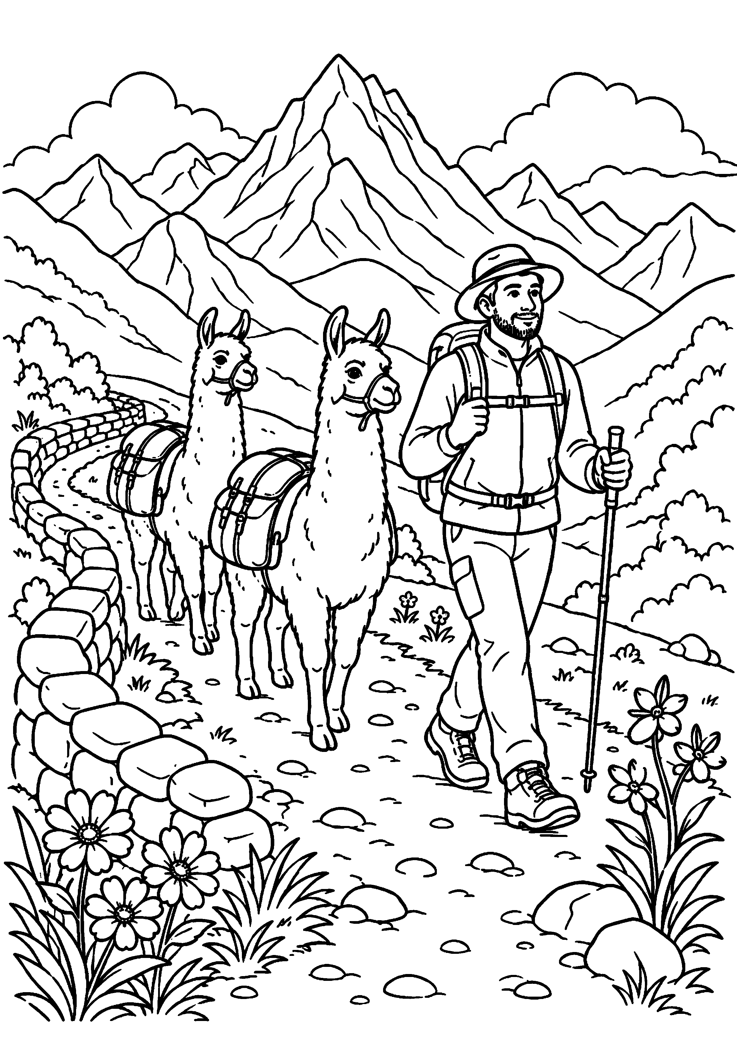 Coloriage randonnée à imprimer – dessin n°8