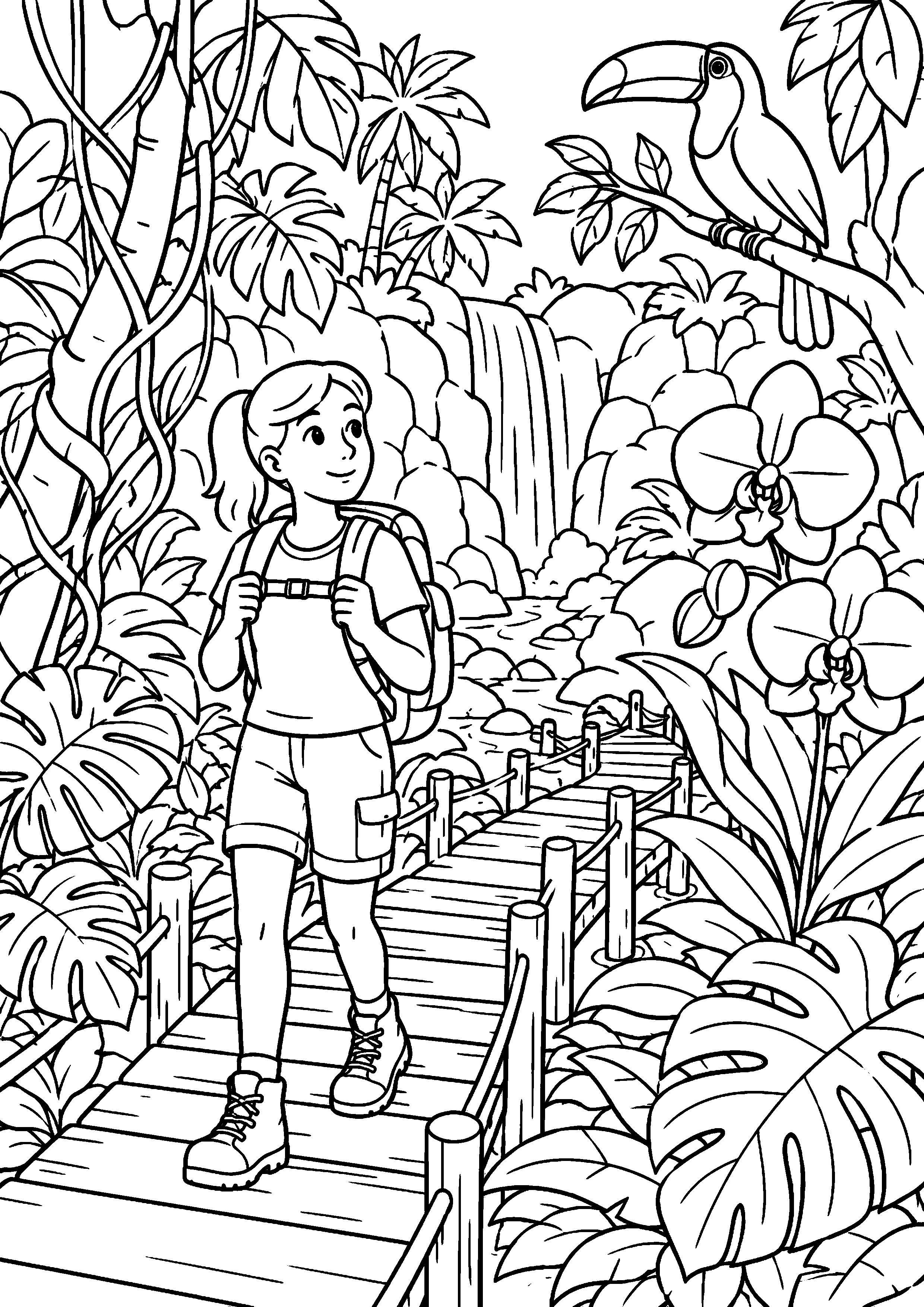 Coloriage randonnée à imprimer – dessin n°11