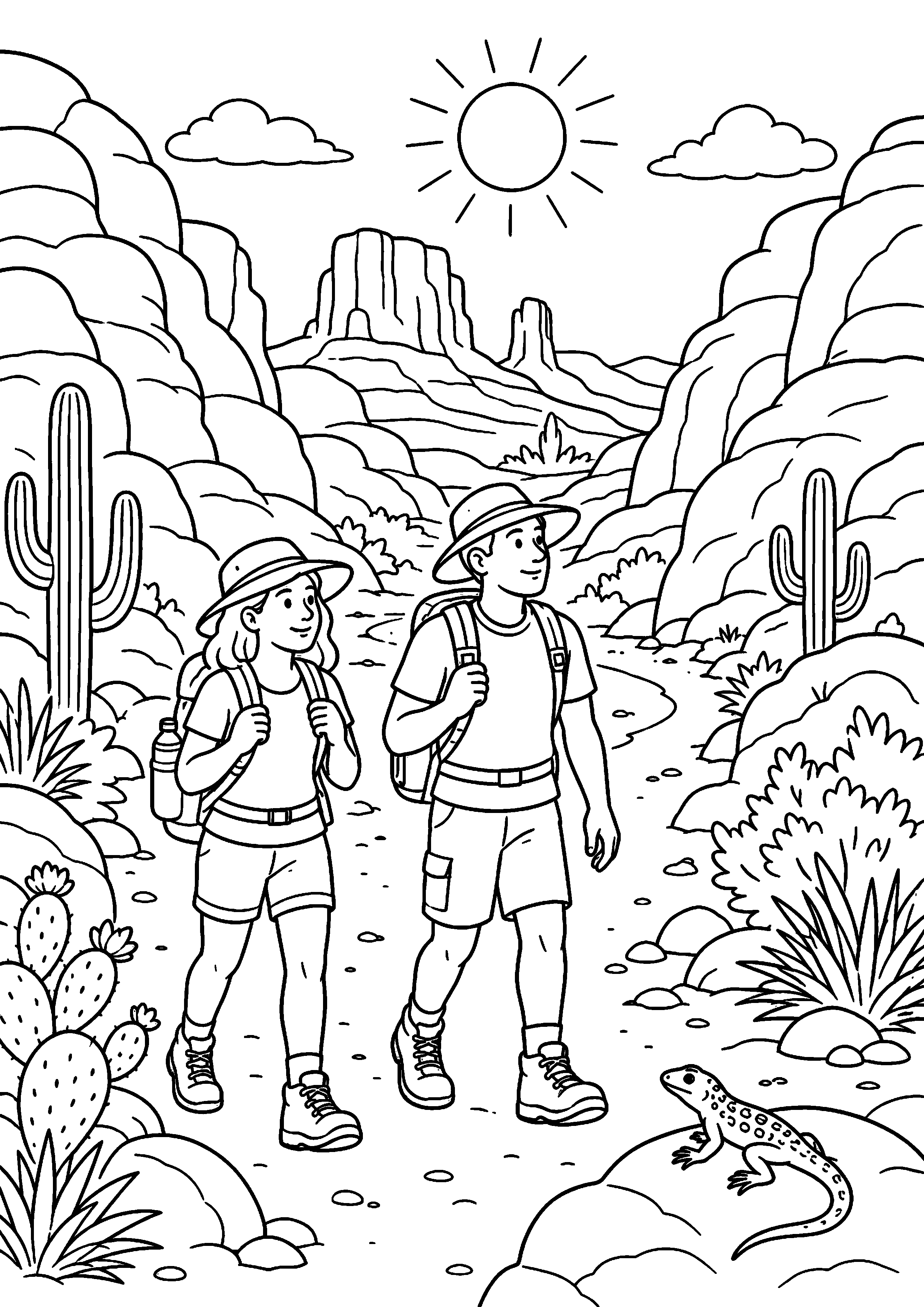 Coloriage randonnée à imprimer – dessin n°12