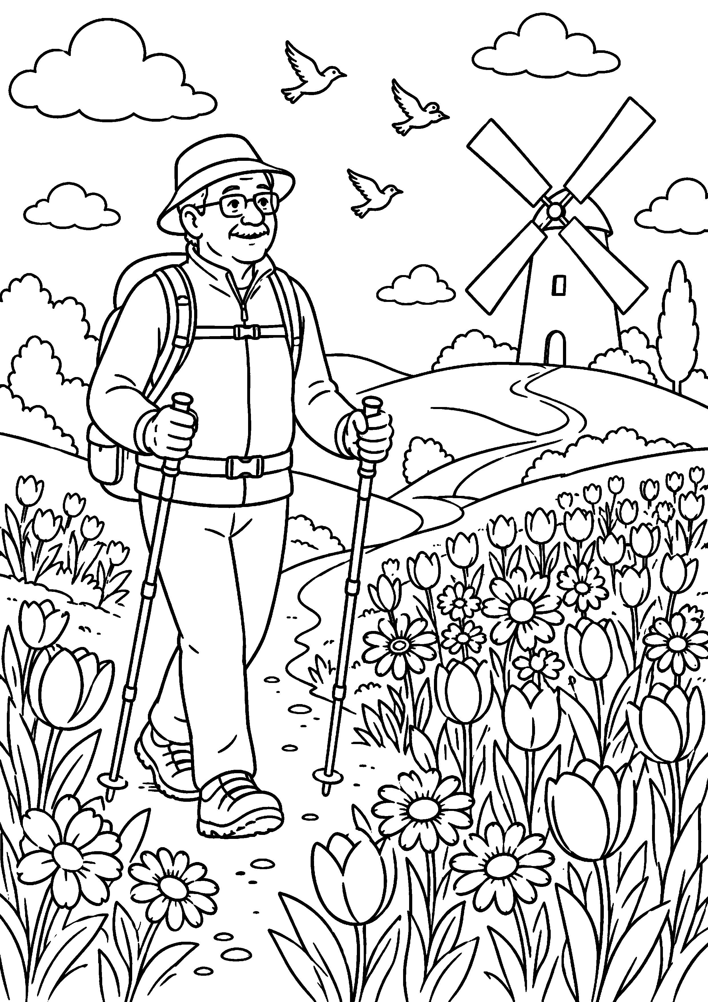 Coloriage randonnée à imprimer – dessin n°13