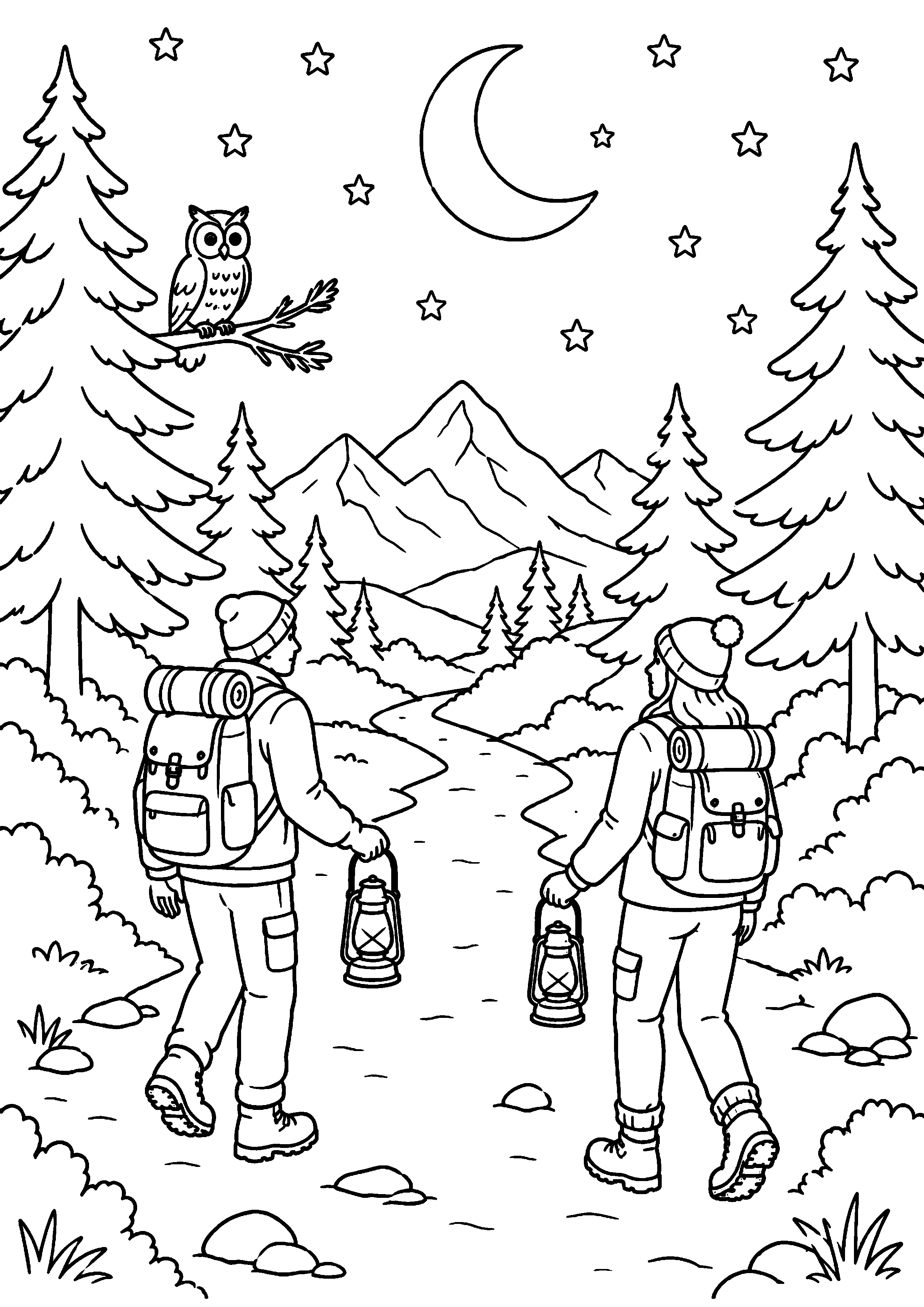 Coloriage randonnée à imprimer – dessin n°14
