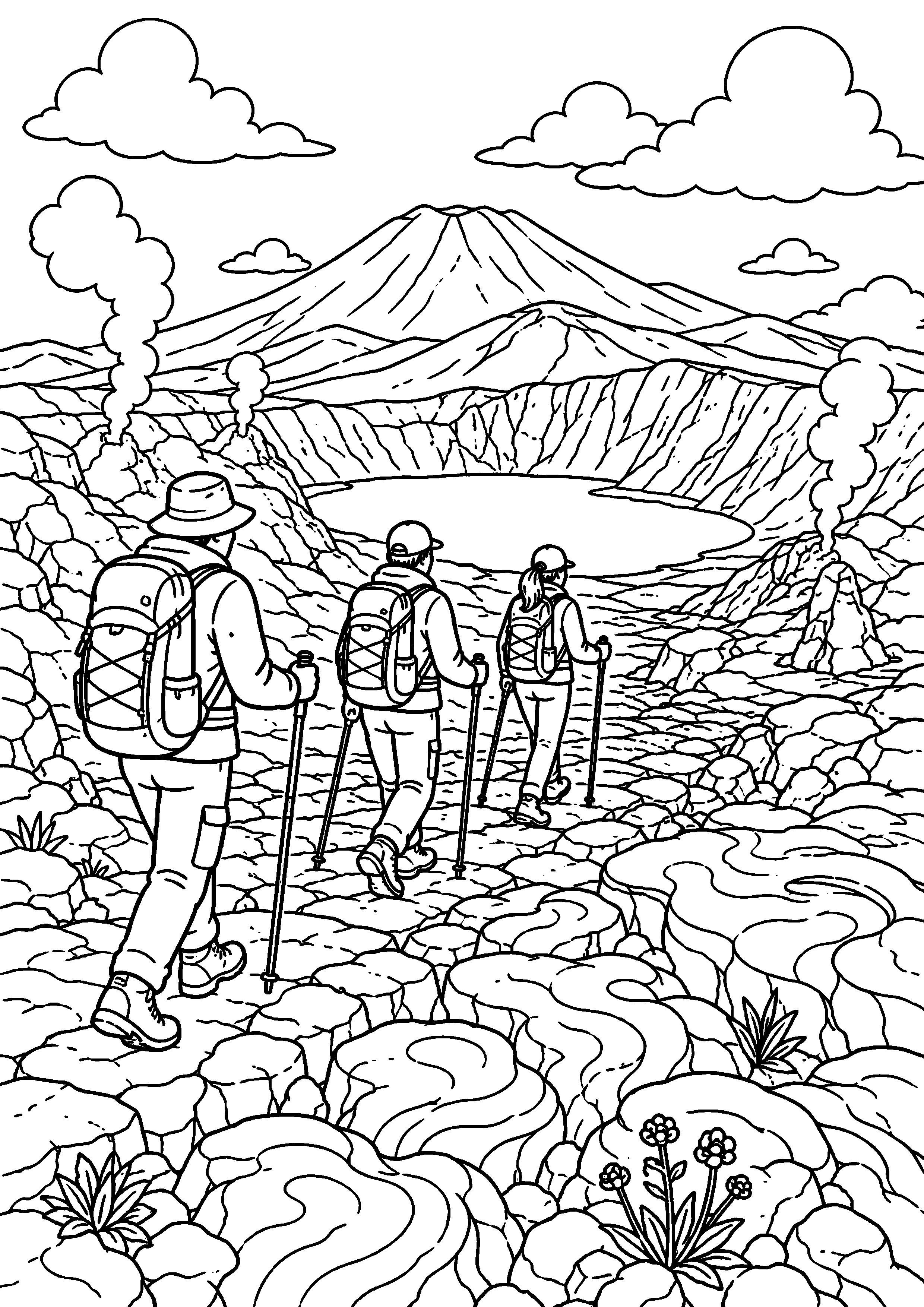Coloriage randonnée à imprimer – dessin n°15