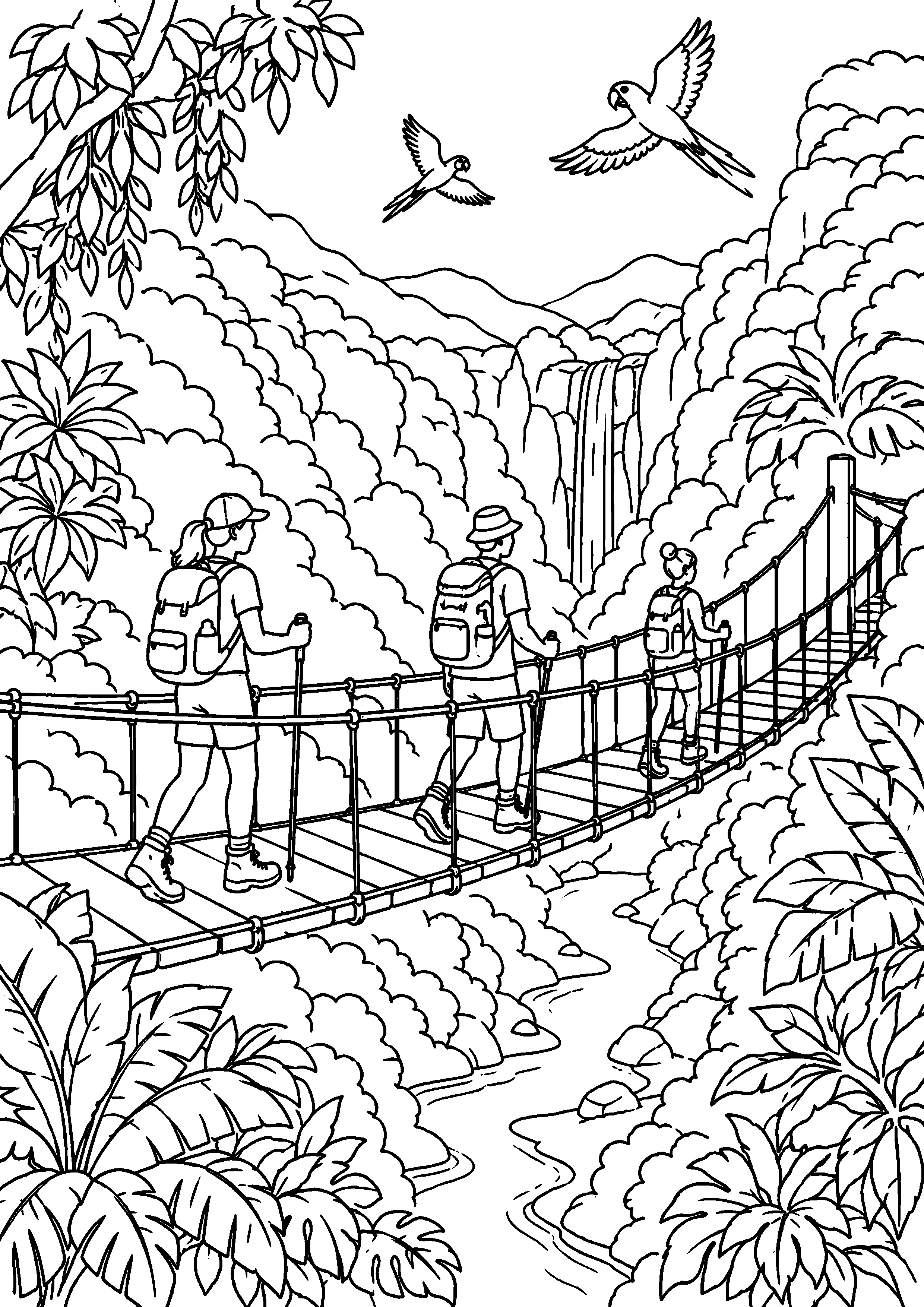 Coloriage randonnée à imprimer – dessin n°17