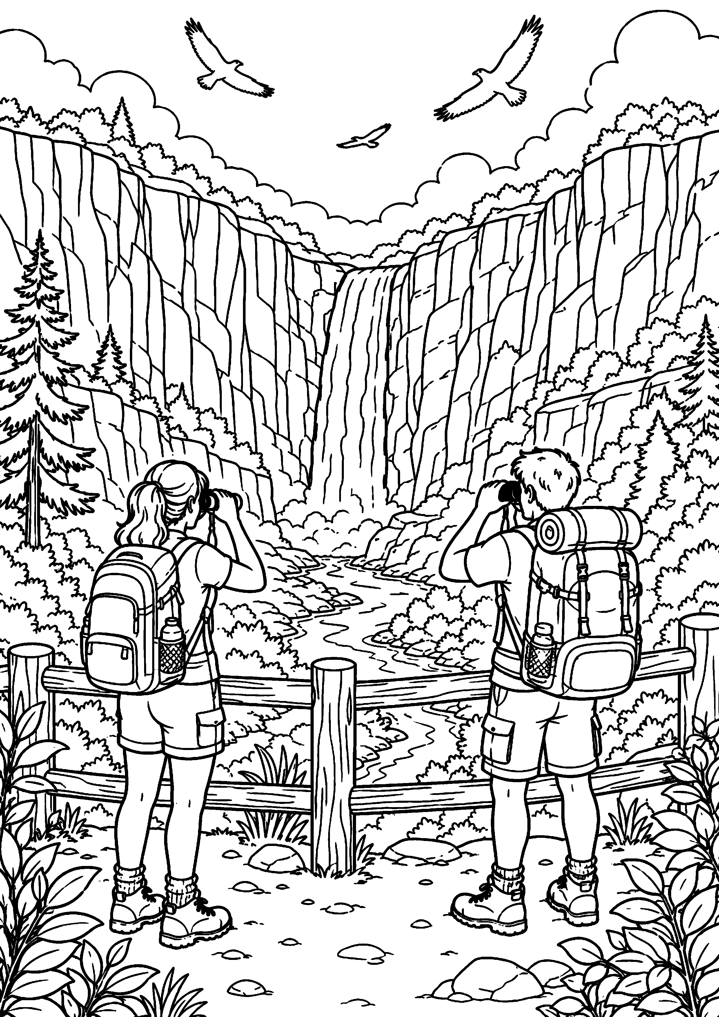 Coloriage randonnée à imprimer – dessin n°18