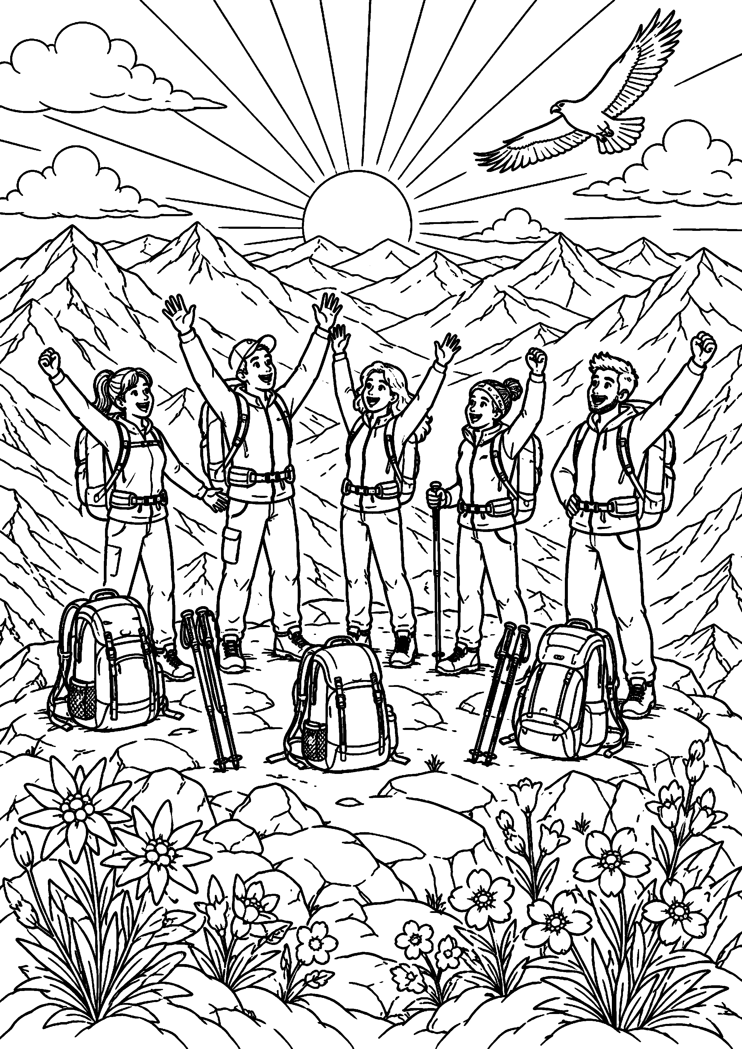 Coloriage randonnée à imprimer – dessin n°20