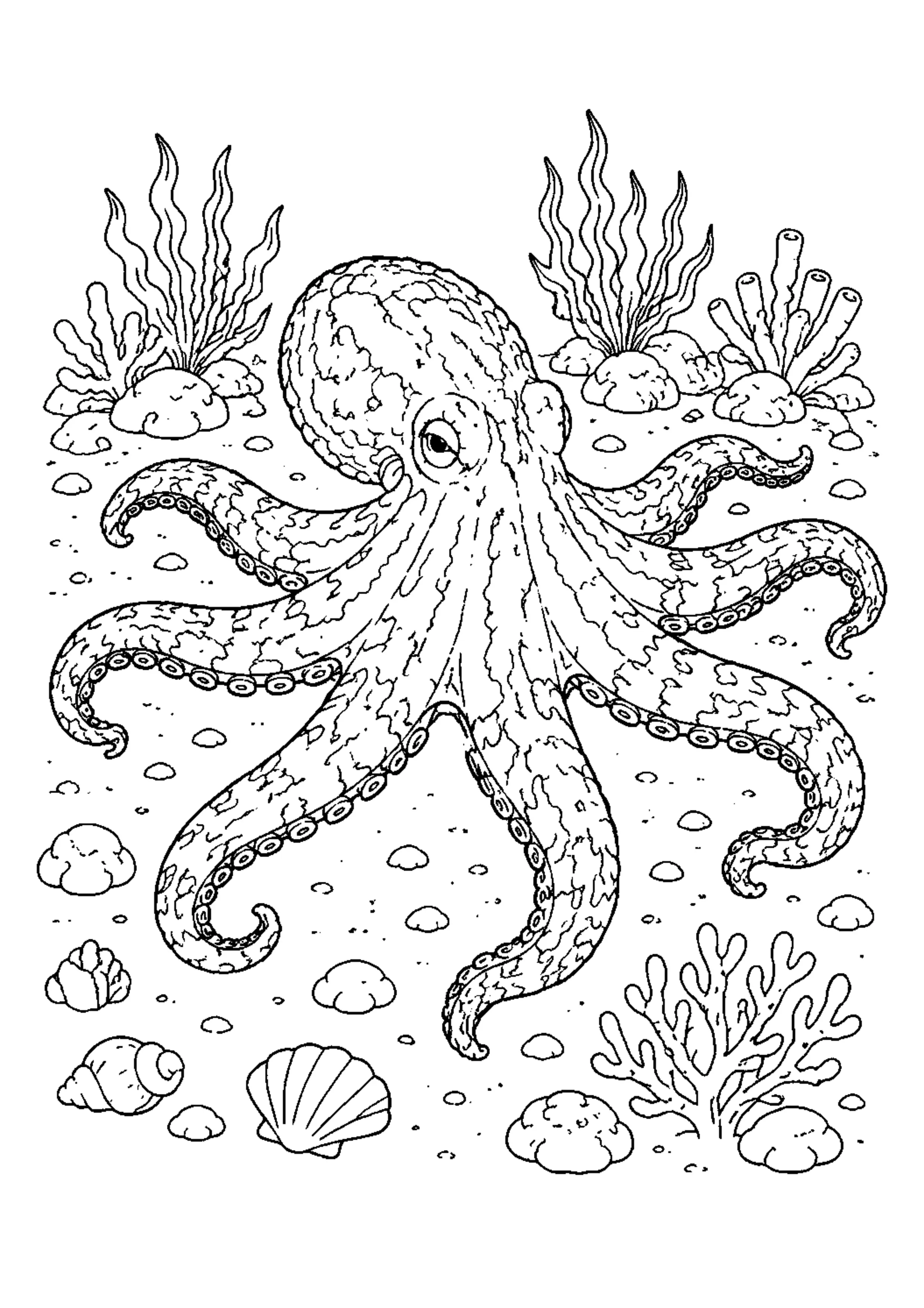 Coloriage Récif corallien à imprimer – dessin n°19