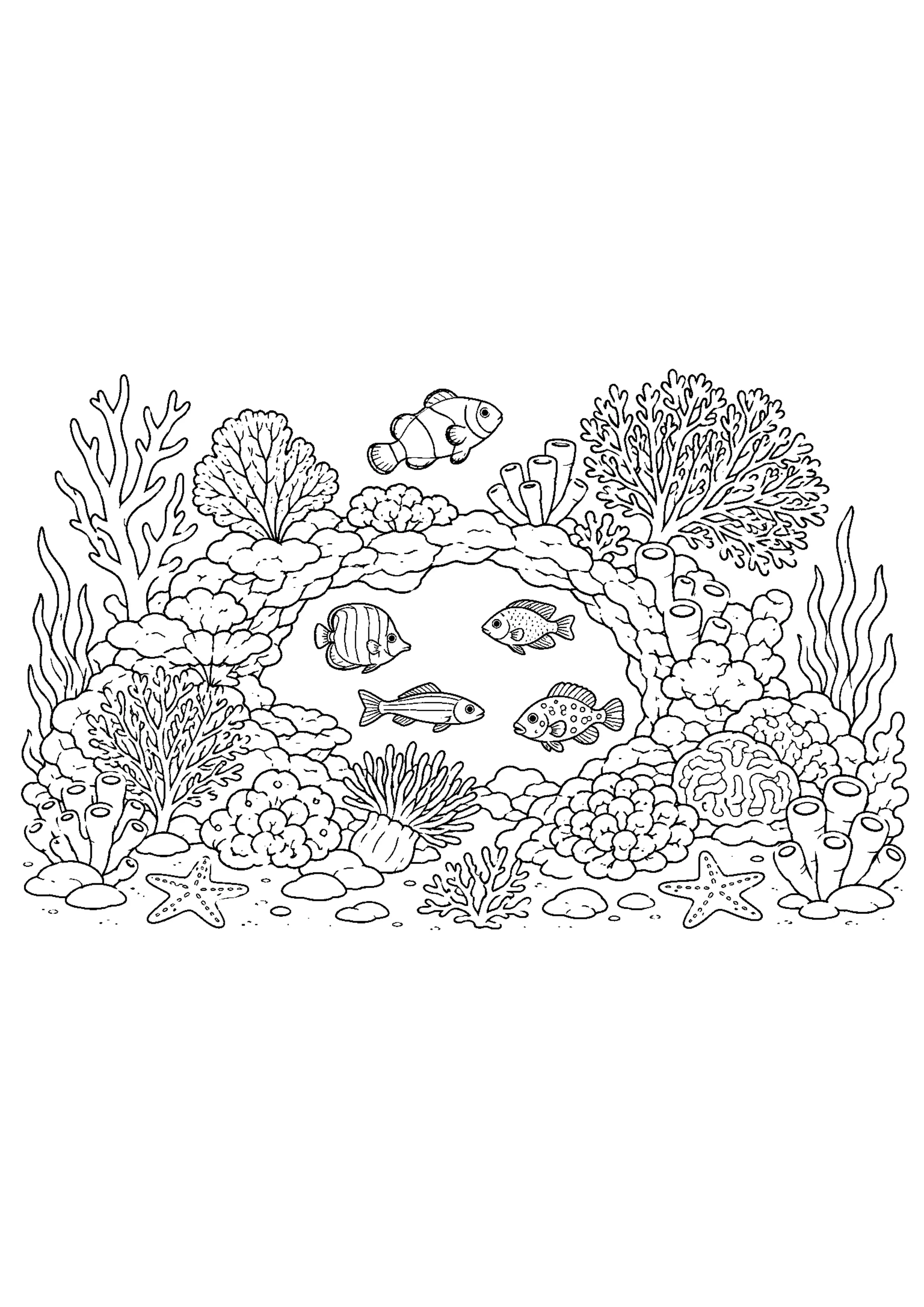 Coloriage Récif corallien à imprimer – dessin n°20