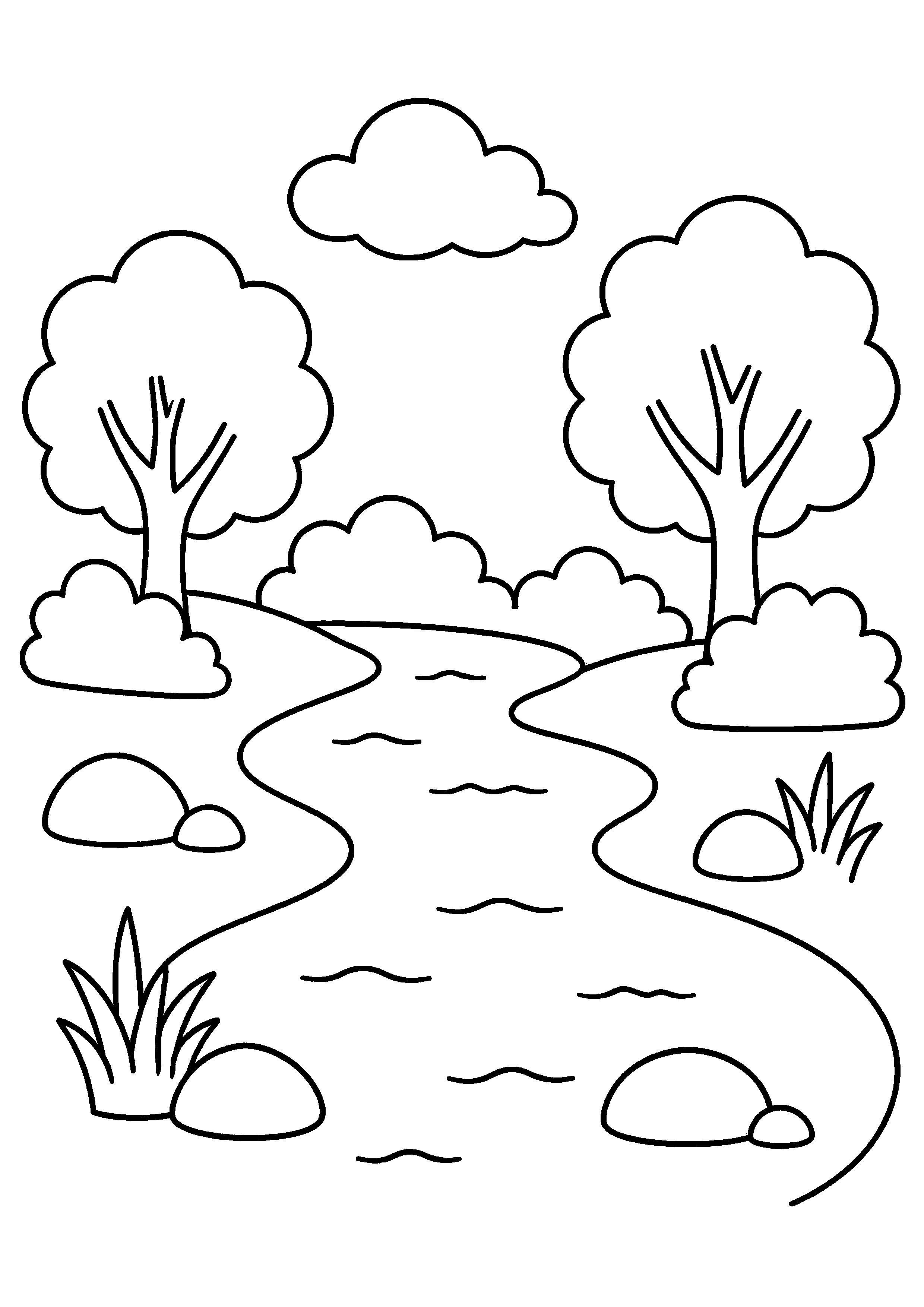 Coloriage Rivière à imprimer – dessin n°7