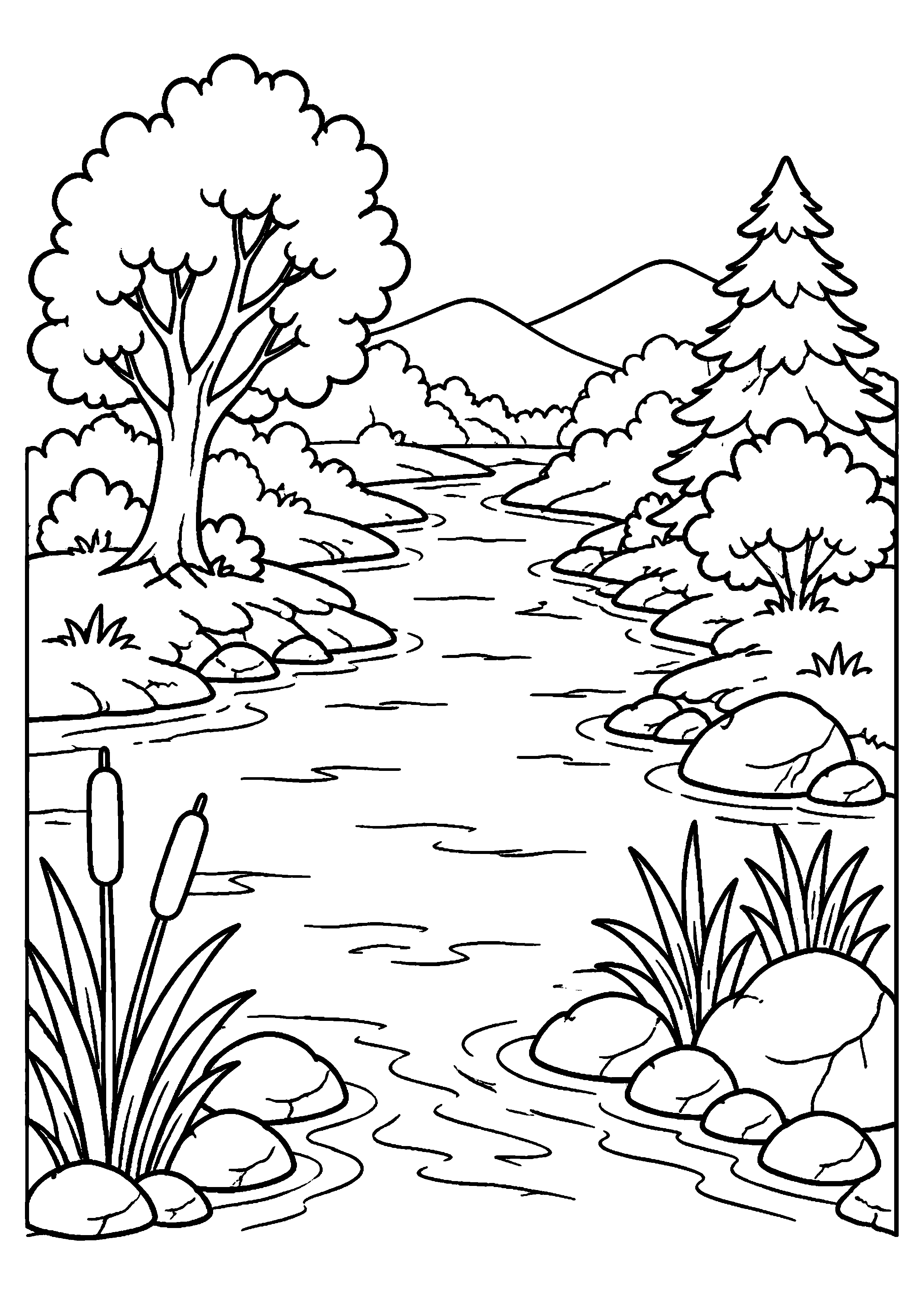 Coloriage Rivière à imprimer – dessin n°8